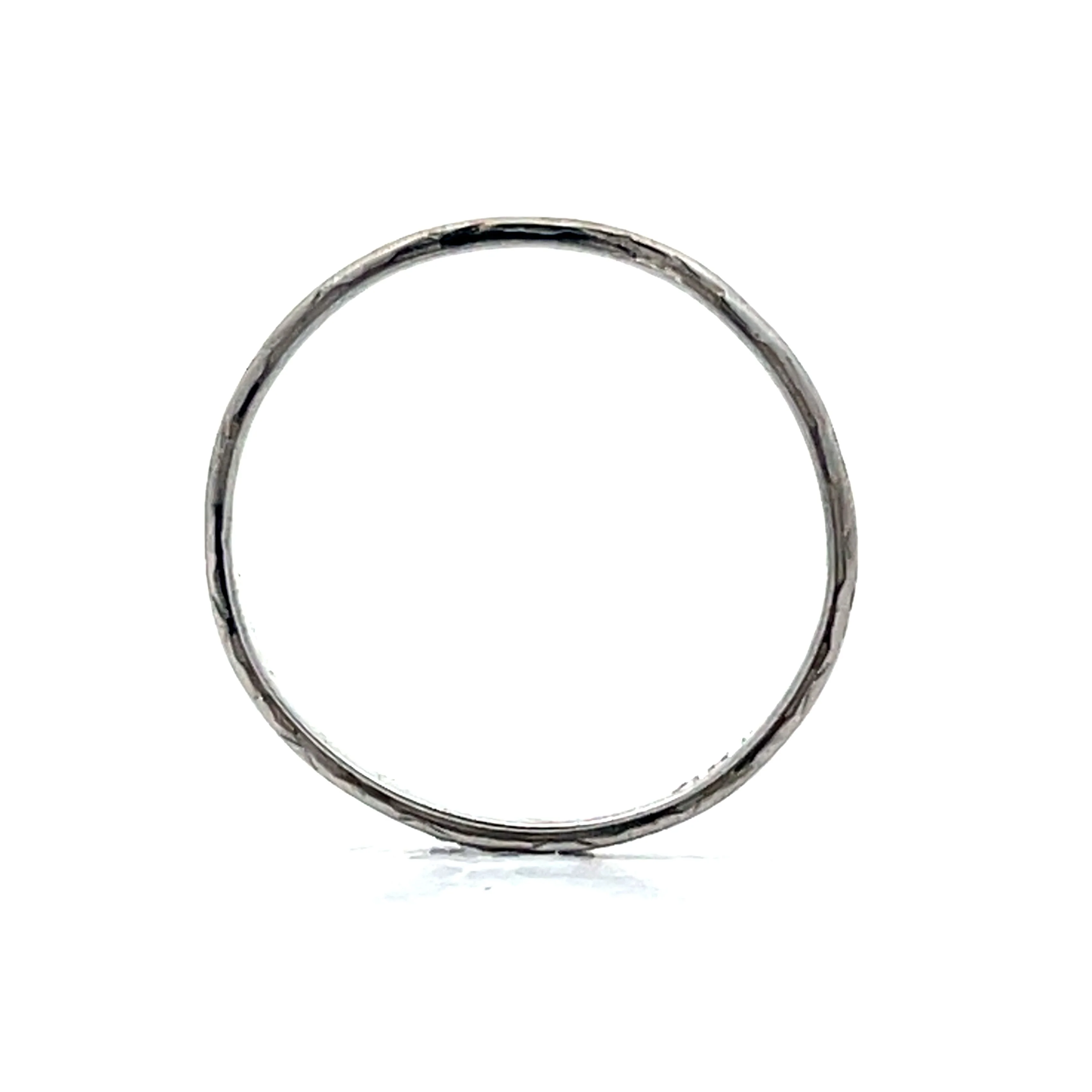 Antique Engraved Art Deco Wedding Band in 18k - Image 5