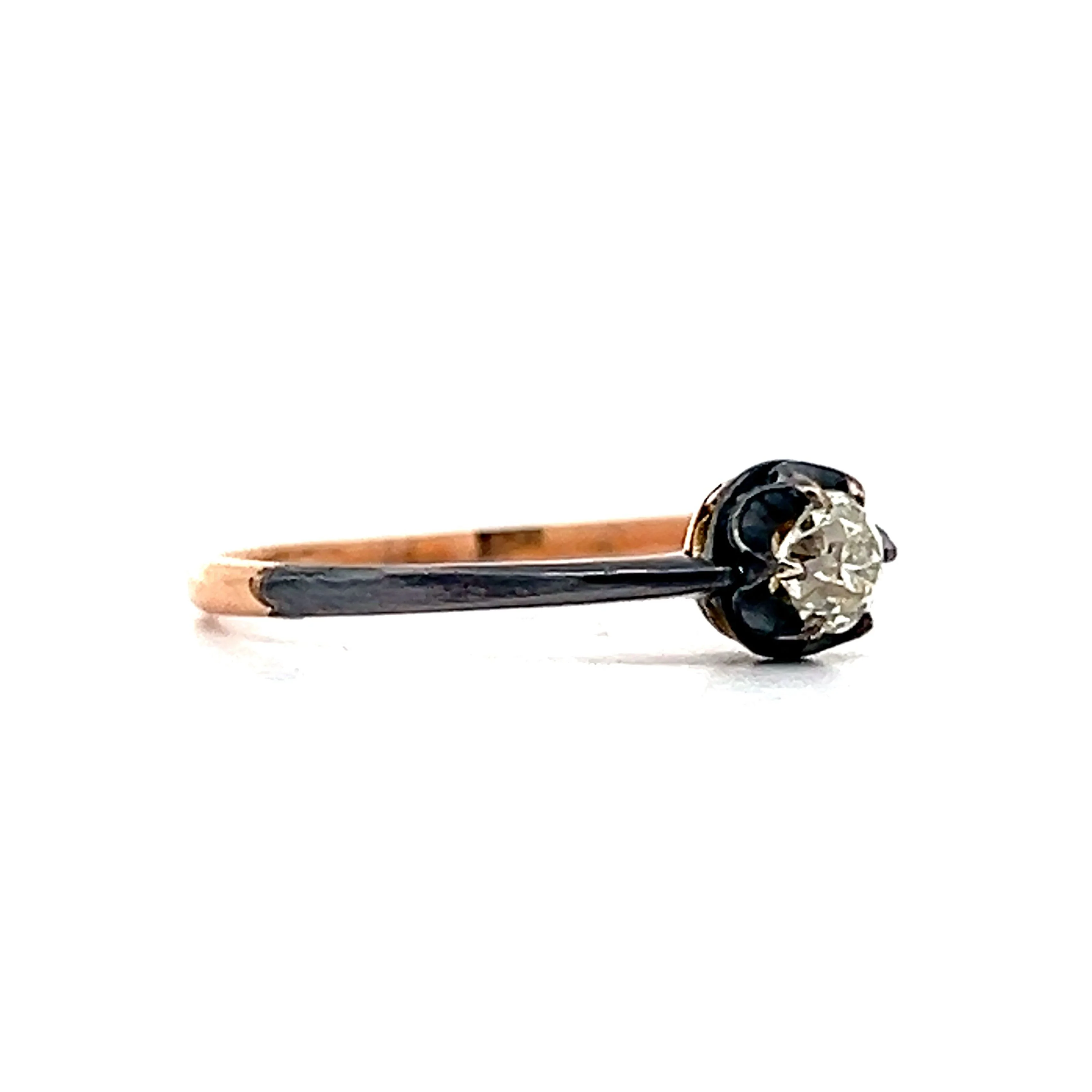 Antique Georgian Mine Cut Diamond Engagement Ring - Image 3