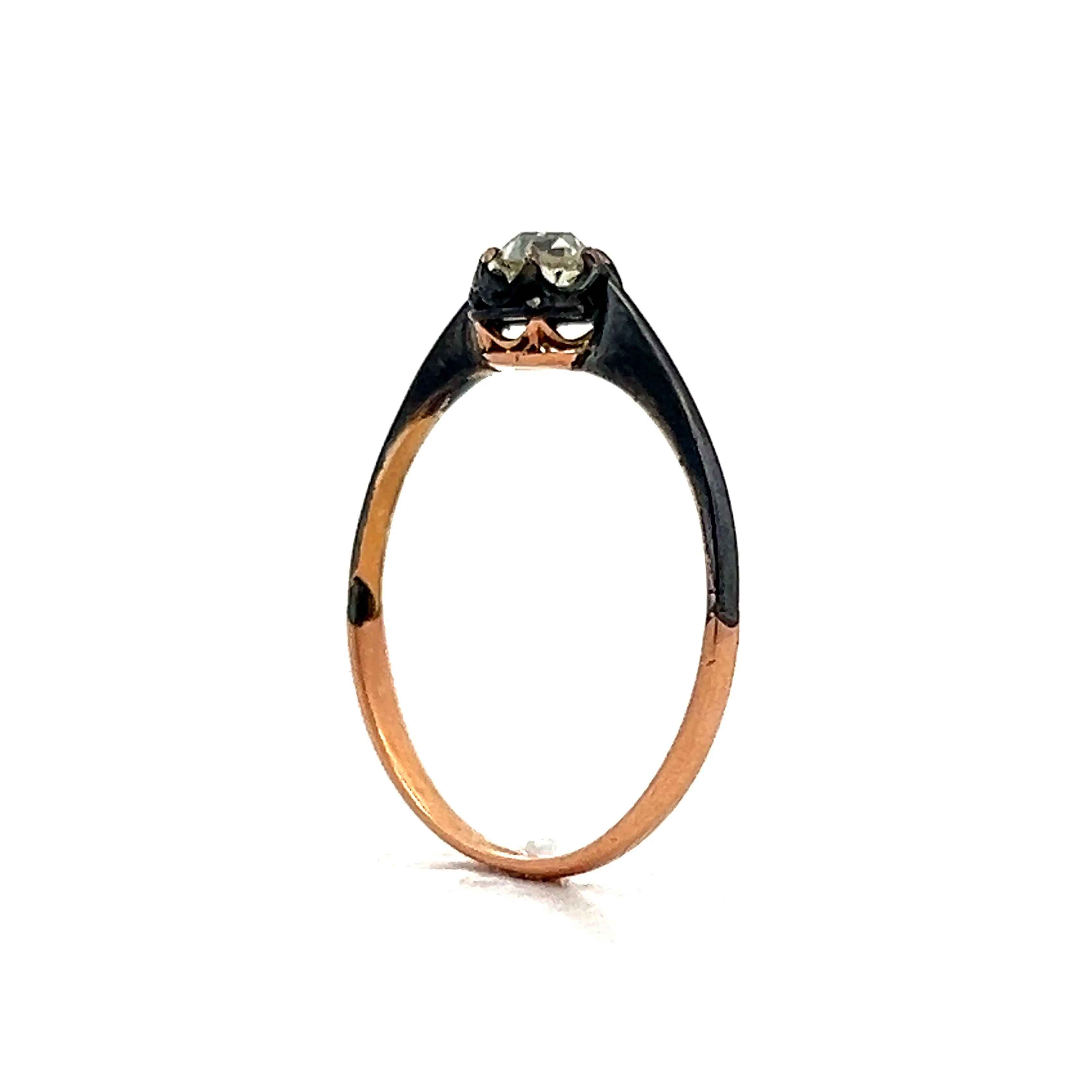 Antique Georgian Mine Cut Diamond Engagement Ring - Image 5