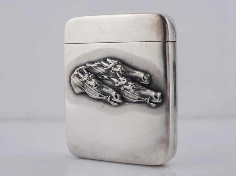Antique Matchbox Holder Victorian in Sterling Silver - Image 3