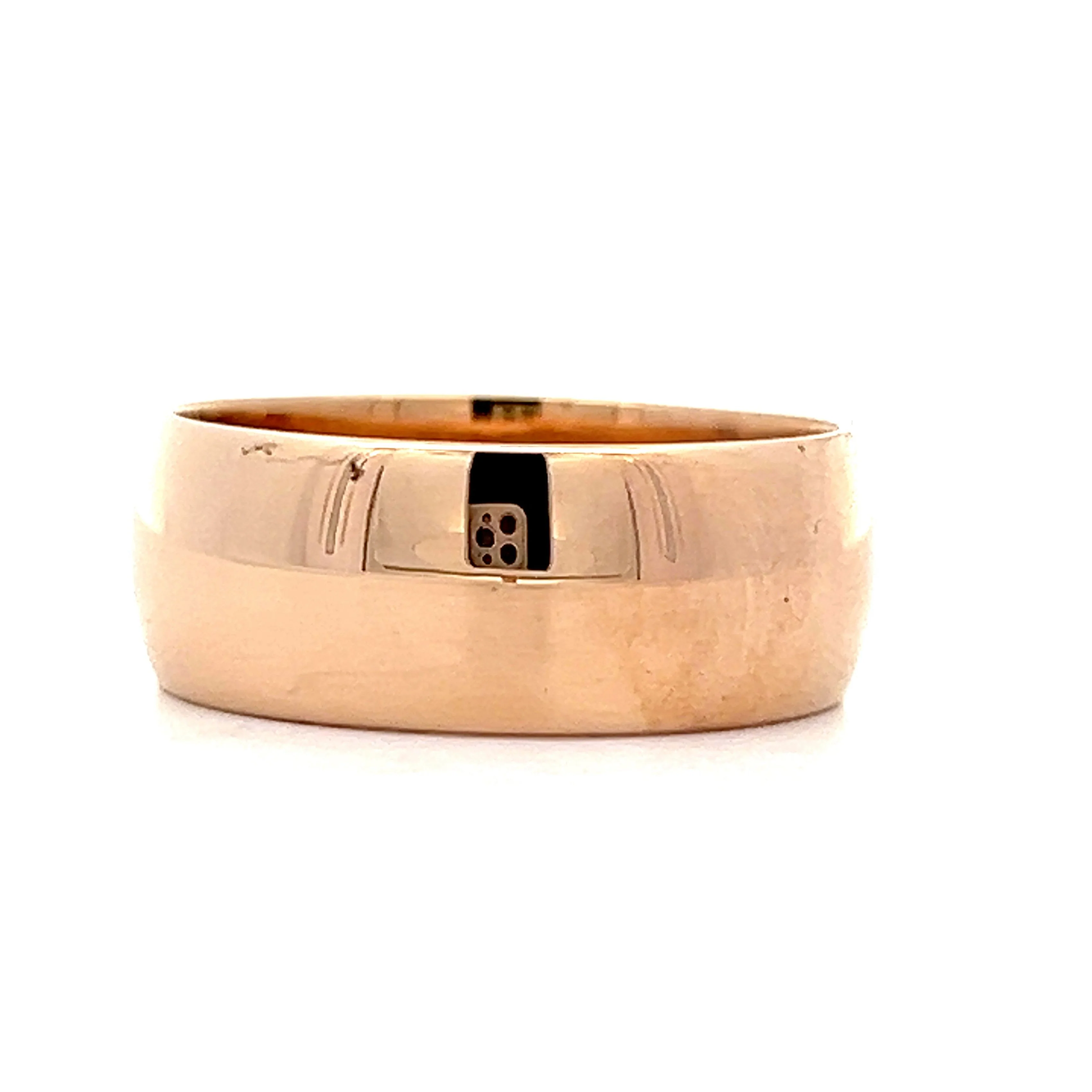 Antique Men's Wide Wedding Band in 14k Rose gold - Image 3