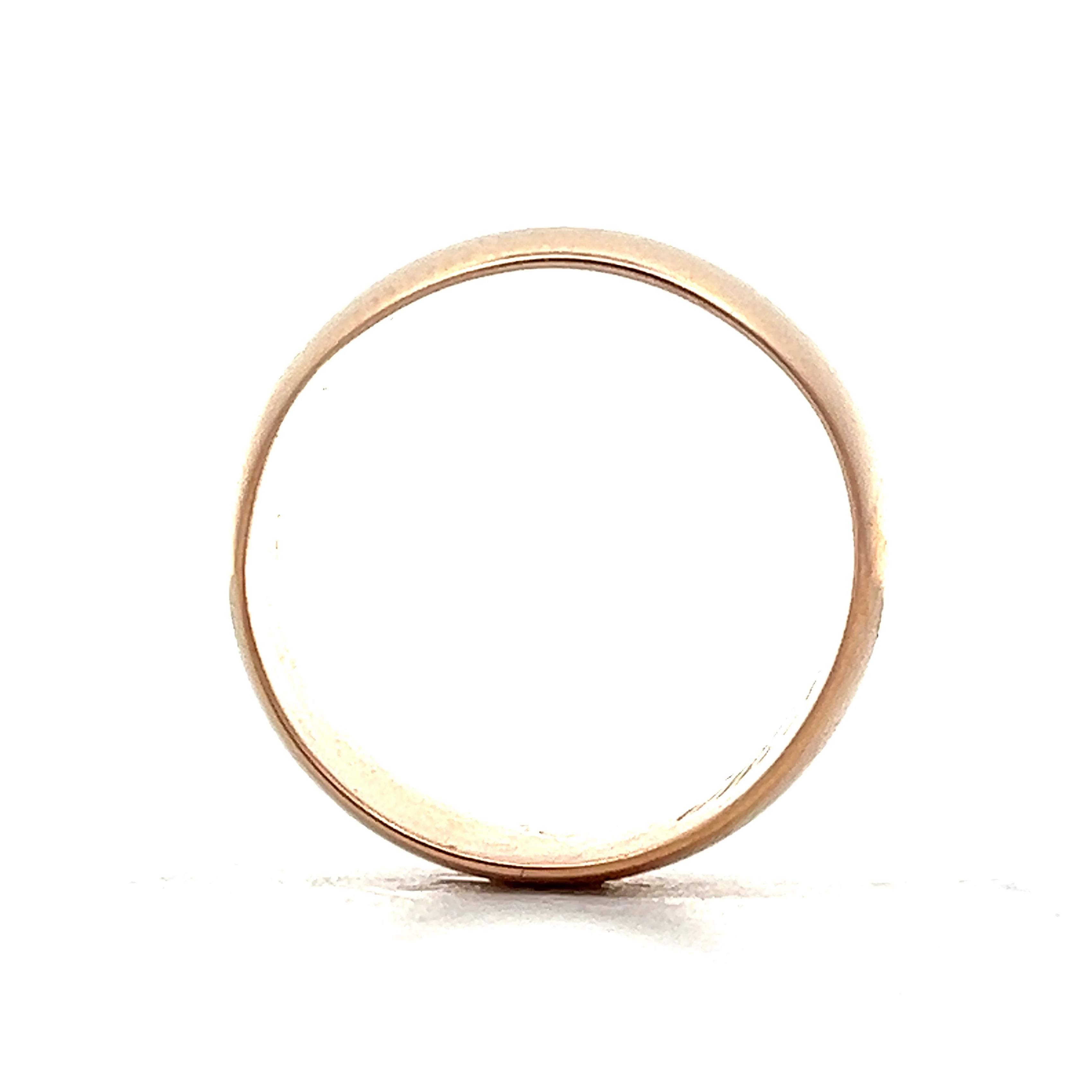 Antique Men's Wide Wedding Band in 14k Rose gold - Image 4