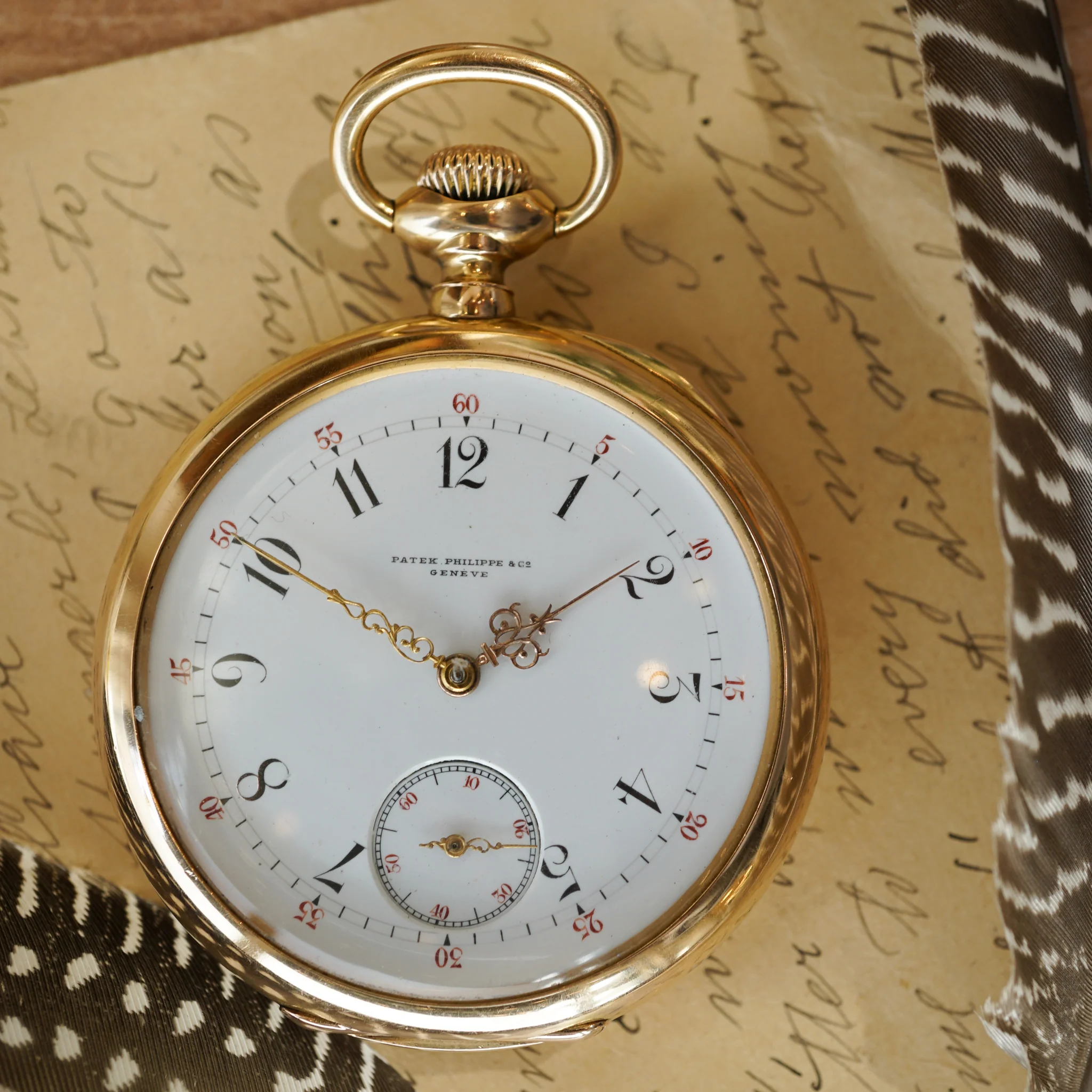Antique Patek Philippe & Co Geneve Pocket Watch in 18k Rose Gold - Image 4