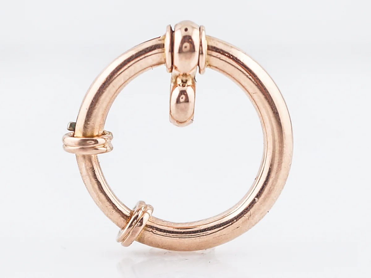 Antique Pendant Charm Jump Ring Victorian 14k Yellow Gold