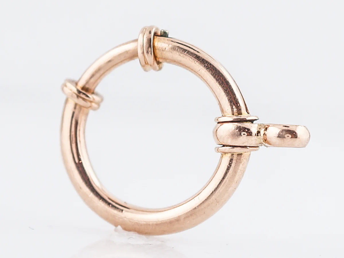 Antique Pendant Charm Jump Ring Victorian 14k Yellow Gold - Image 3