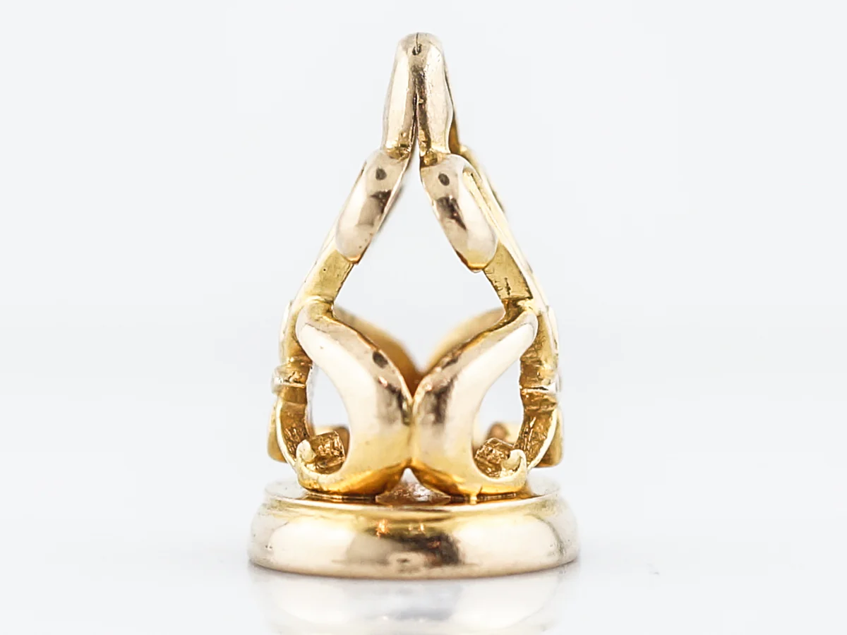 Antique Pendant Charm Seal Victorian 14k Yellow Gold - Image 2