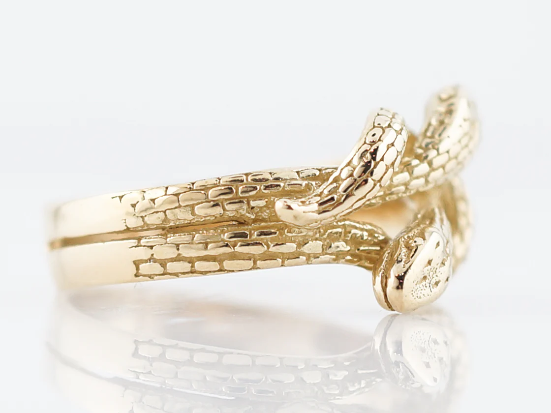 Antique Right Hand Snake Ring Victorian in 18K Yellow Gold - Image 2