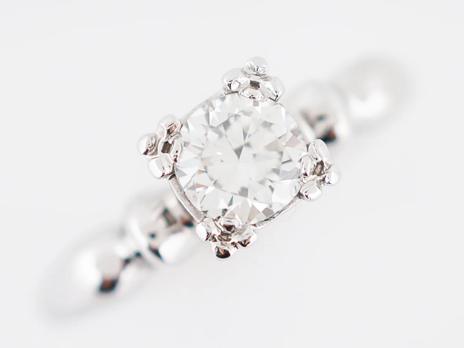 Antique Solitaire Engagement Ring Late Art Deco in 14k - Image 4