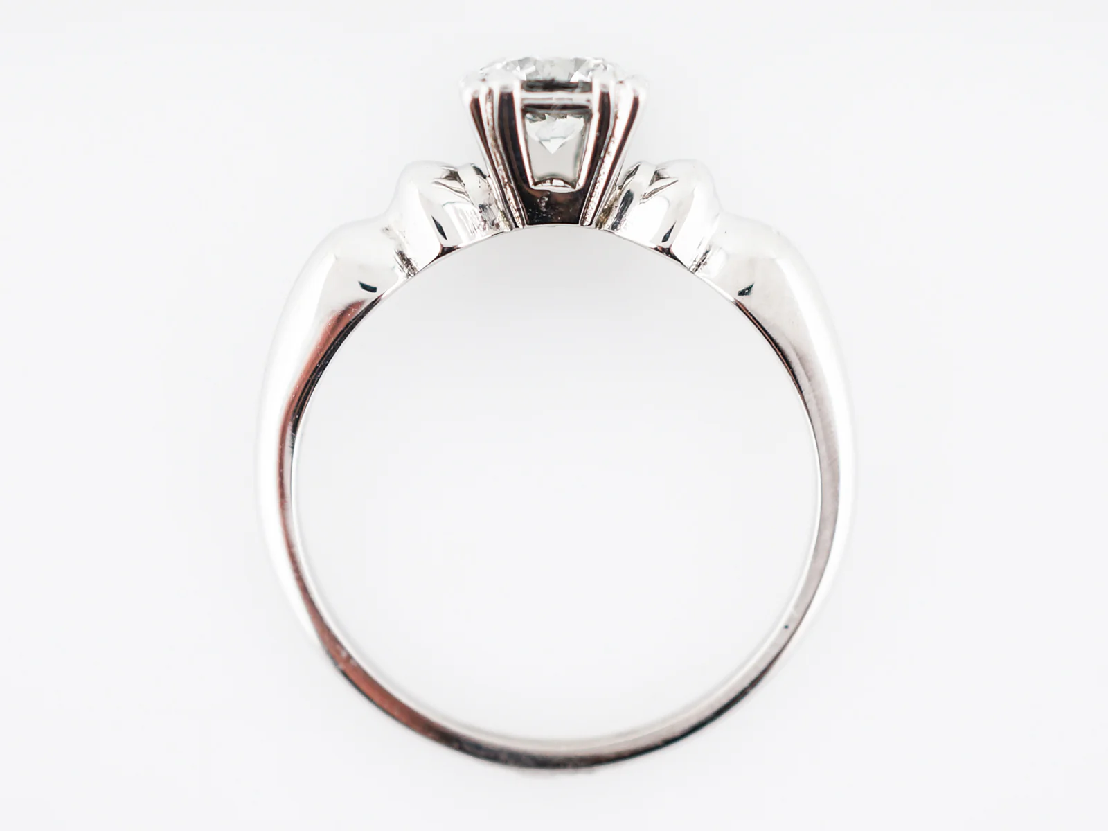 Antique Solitaire Engagement Ring Late Art Deco in 14k - Image 6