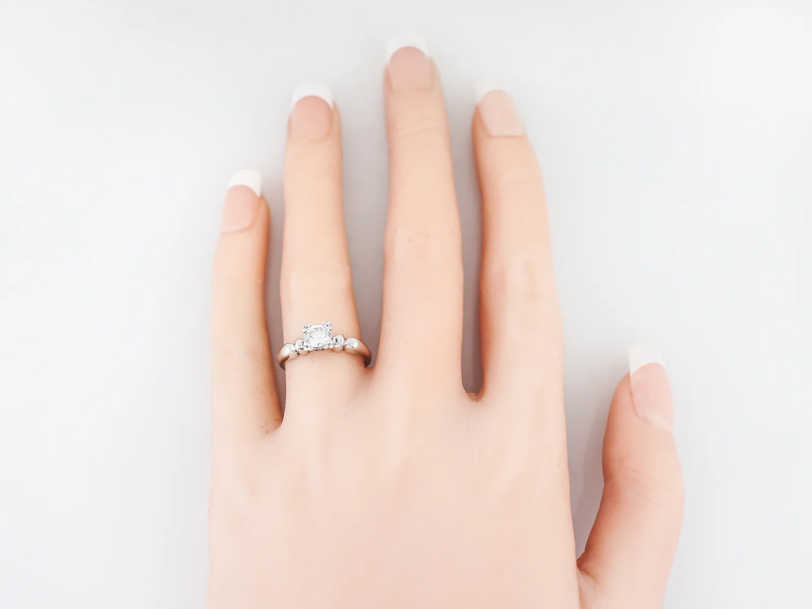 Antique Solitaire Engagement Ring Late Art Deco in 14k - Image 7