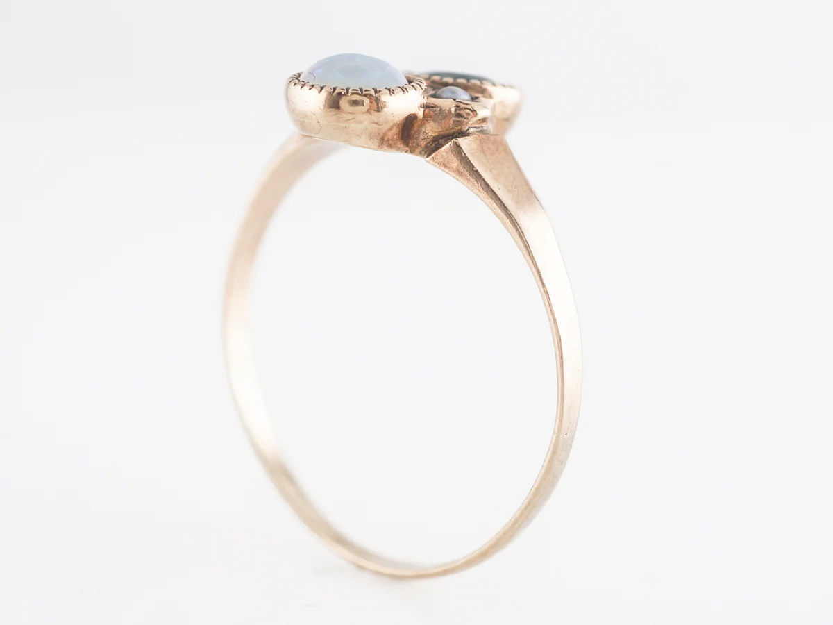 Antique Tourmaline & Opal Cocktail Ring in 9k Yellow Gold - Image 4