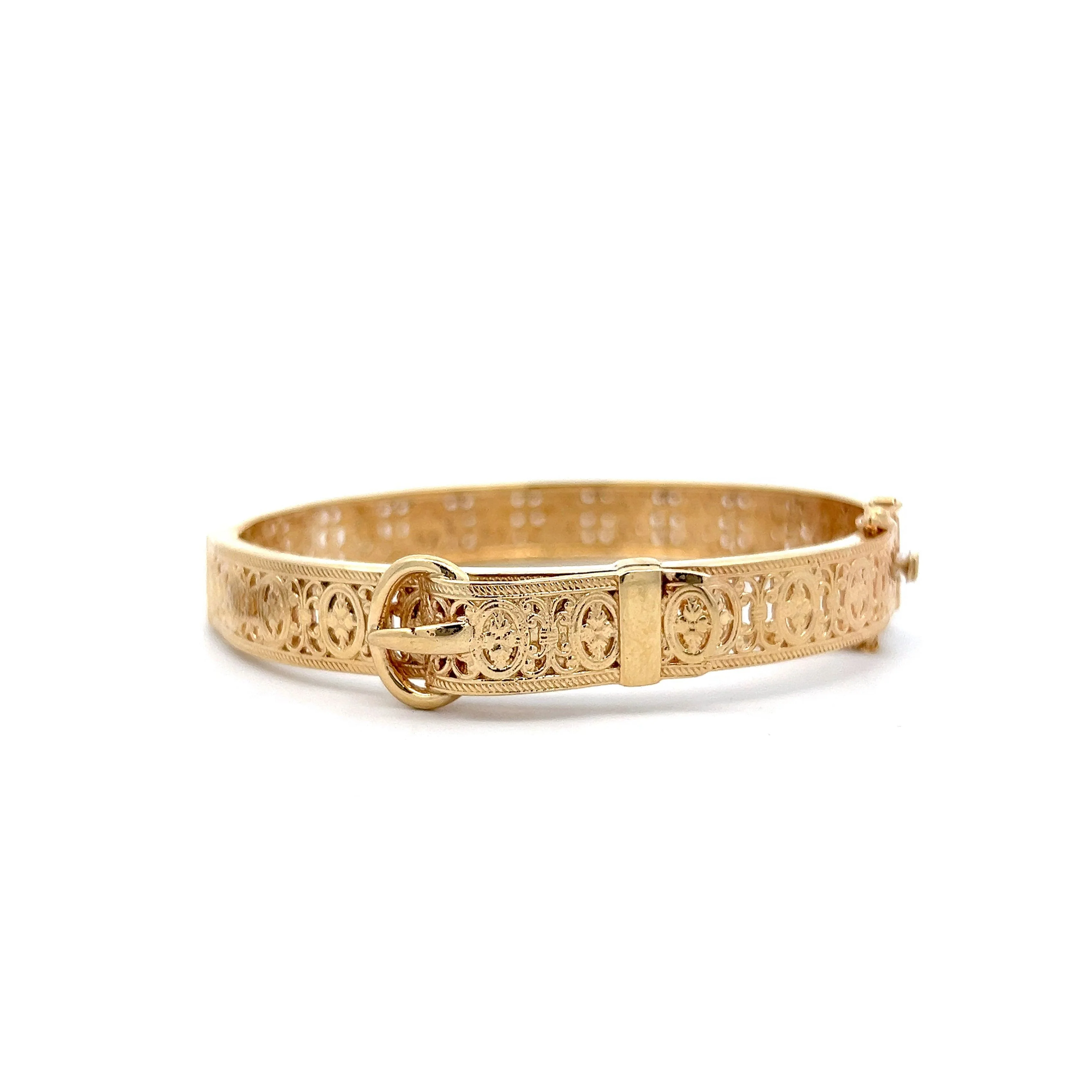 Antique Victorian Bangle Bracelet in 14k Yellow Gold