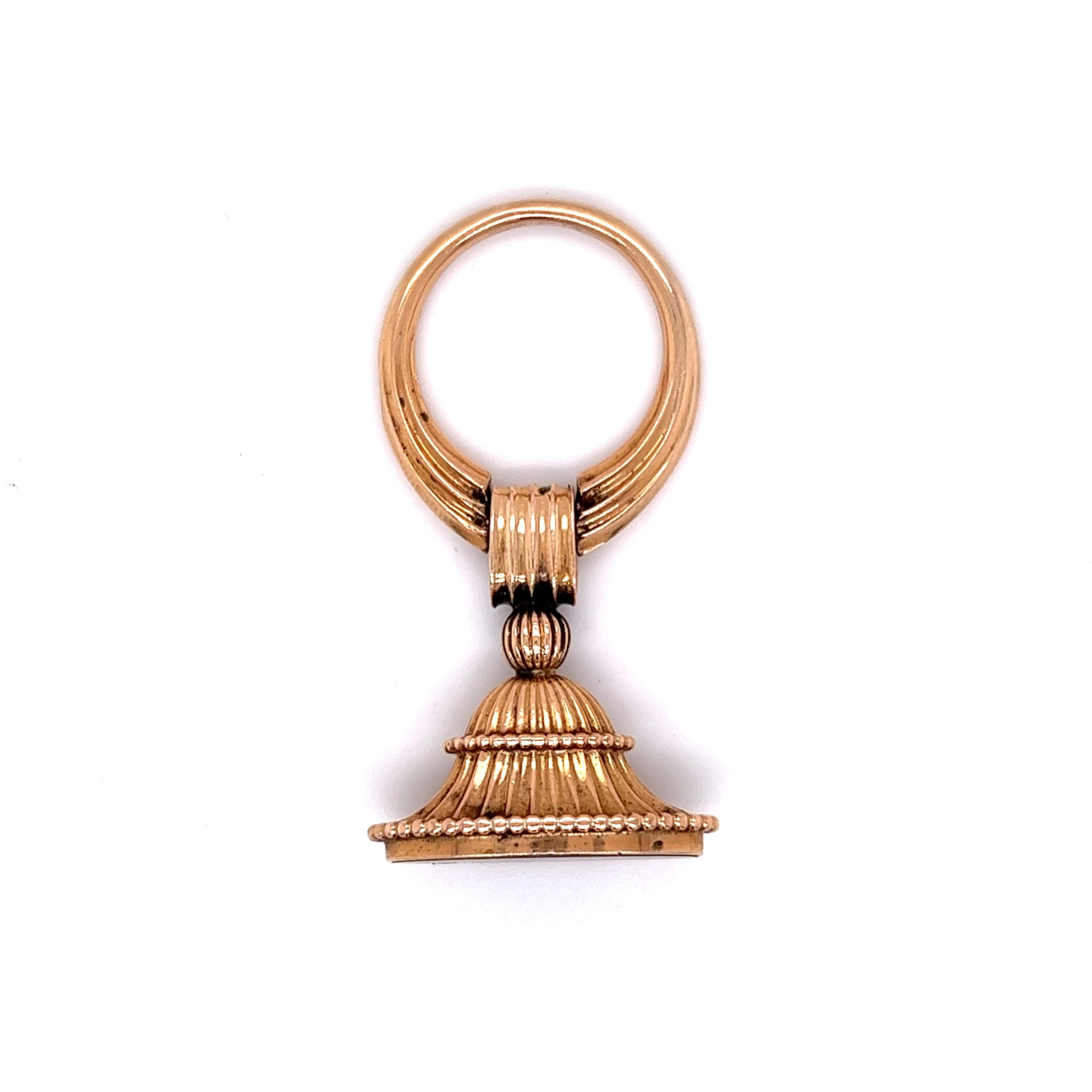 Antique Victorian Bloodstone Pendant in 14k Yellow Gold - Image 5