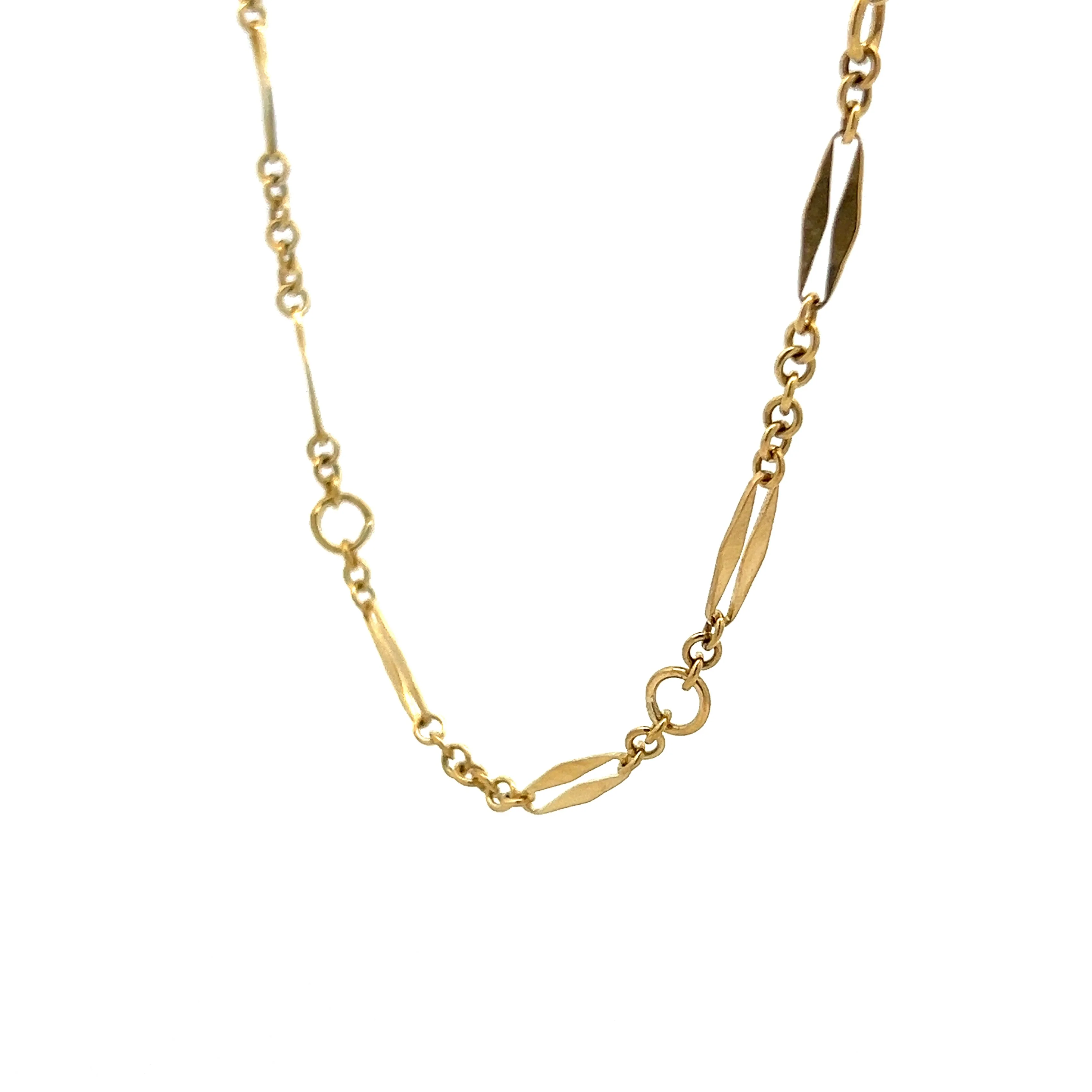 Antique Victorian Chain Necklace in 18k Yellow Gold - Image 2