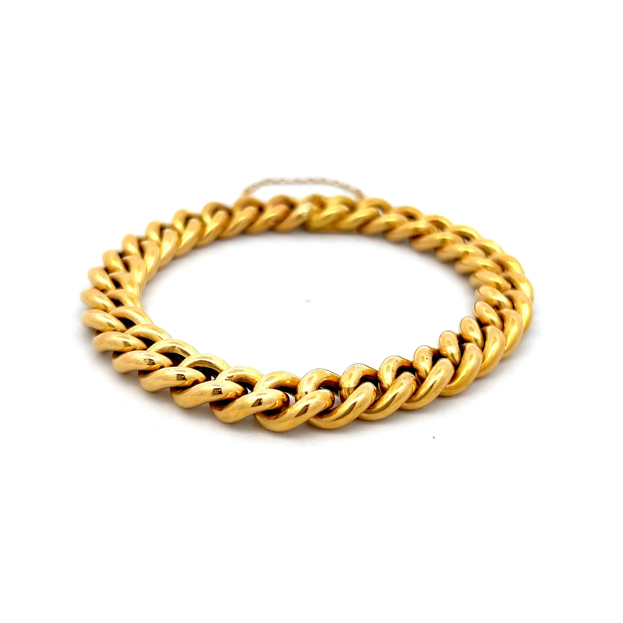 Antique Victorian Curb Link Bracelet in 18k Yellow Gold