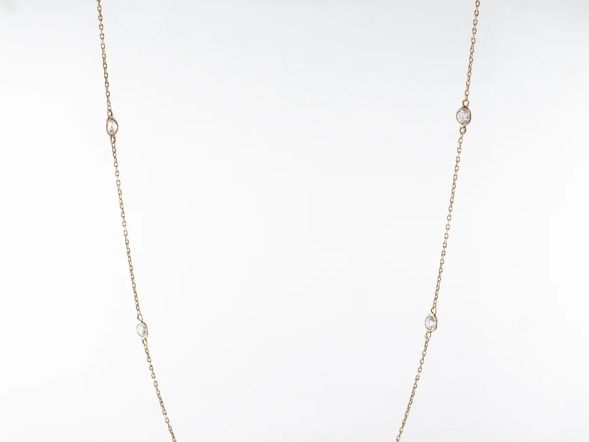 Antique Victorian Diamond Chain in 14k Yellow Gold - Image 3