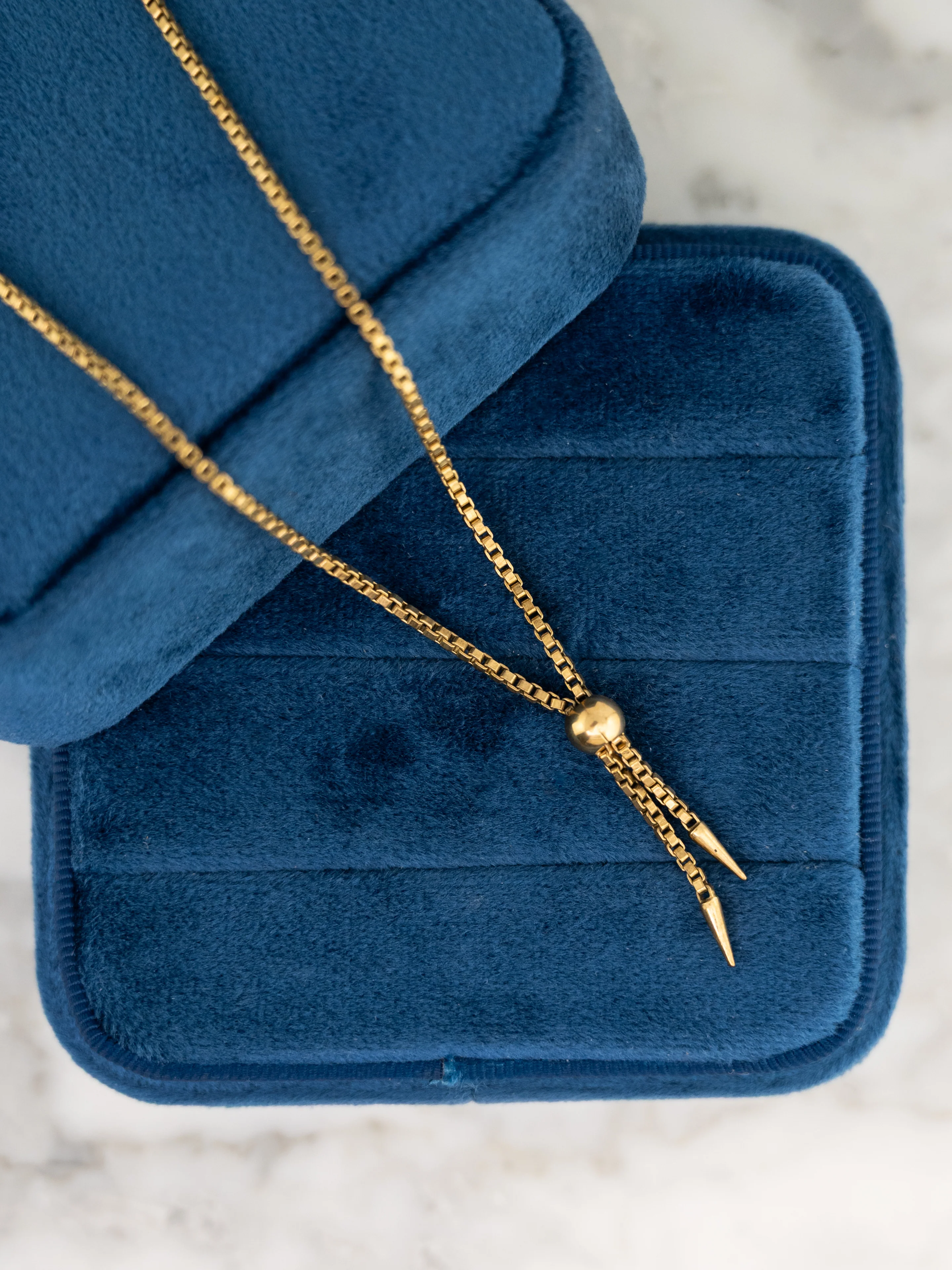 Antique Victorian Lariat Necklace in 9k Yellow Gold - Image 5