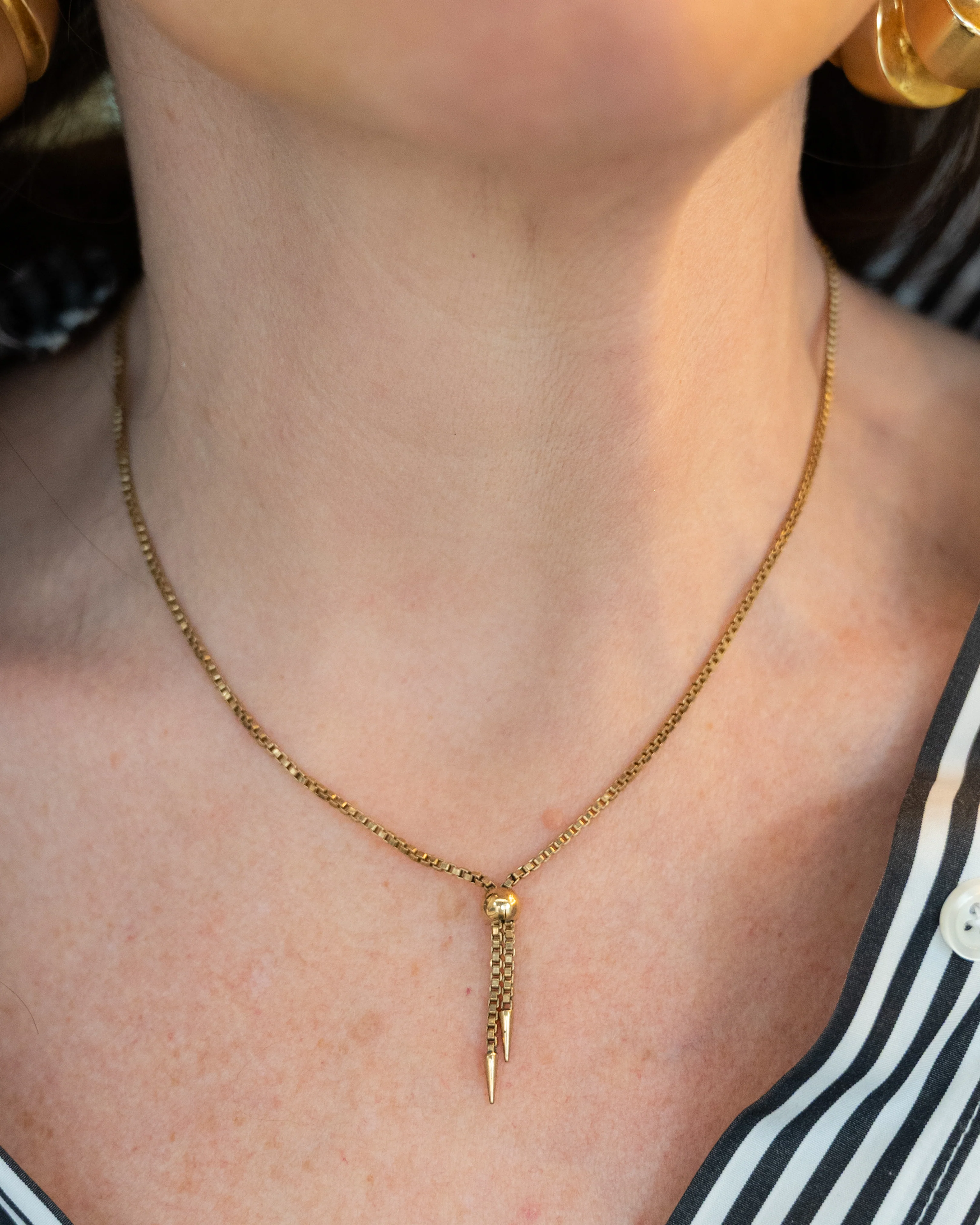 Antique Victorian Lariat Necklace in 9k Yellow Gold - Image 6