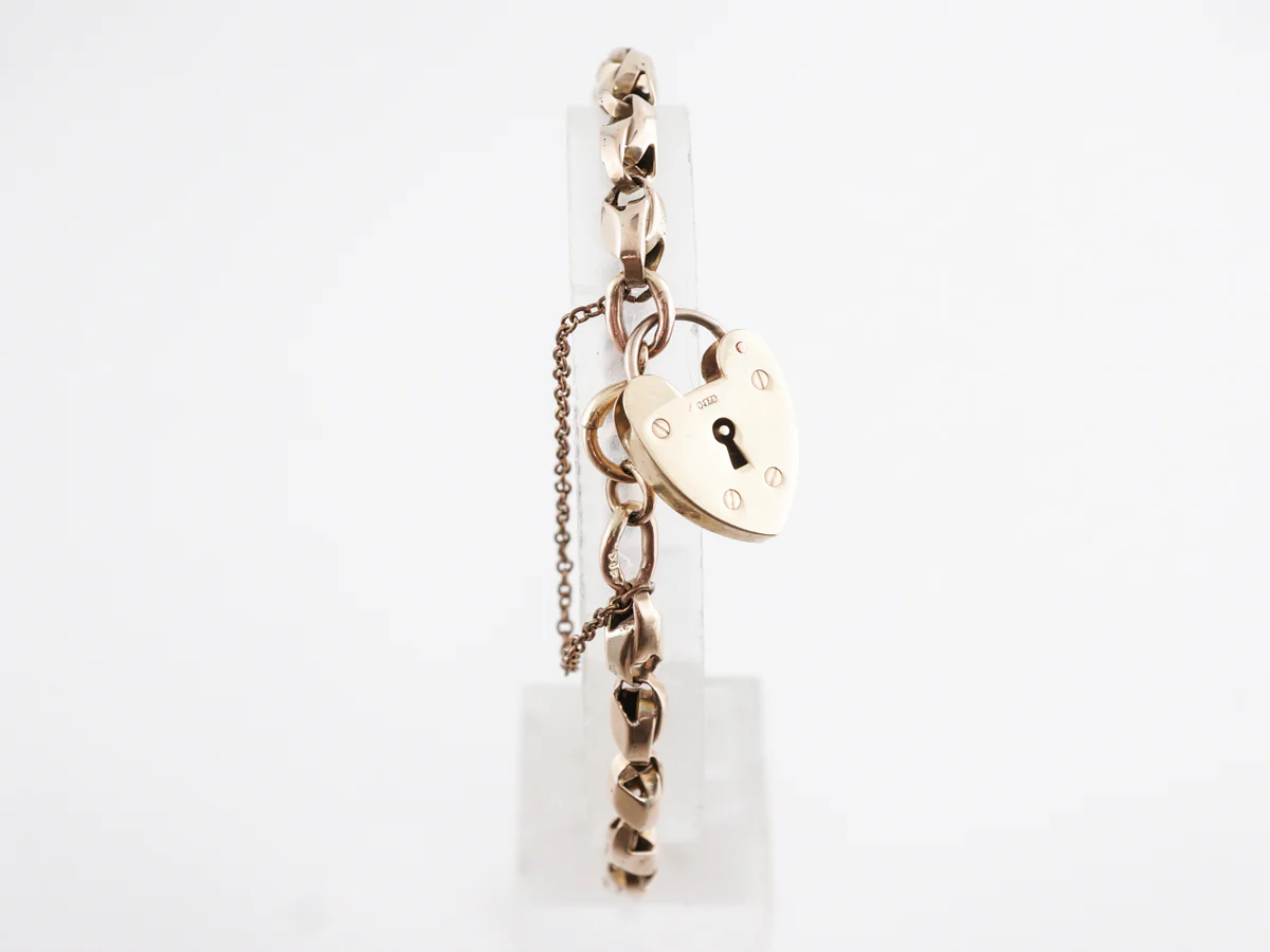 Antique Victorian Lock Bracelet in 12K Yellow Gold - Image 2