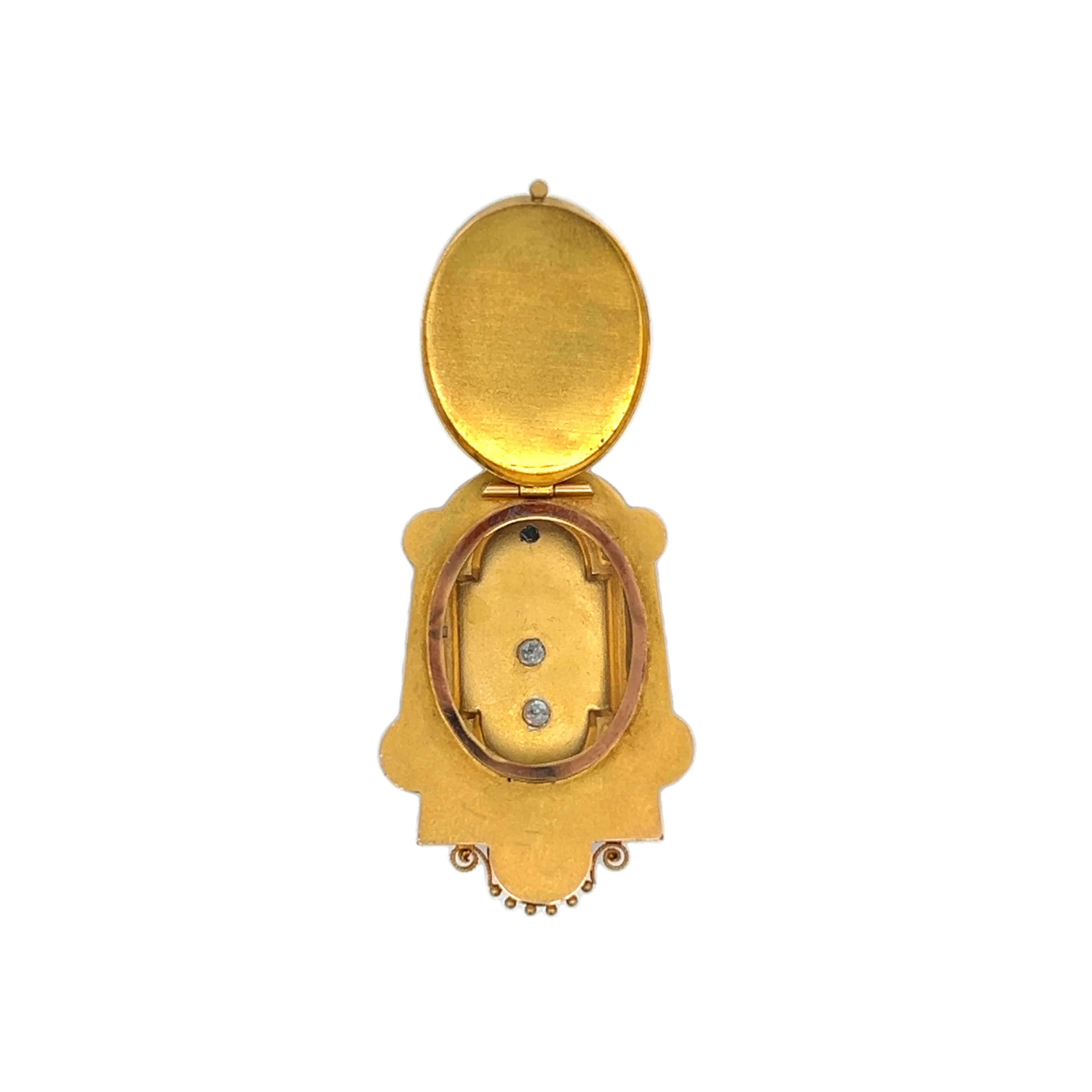 Antique Victorian Locket Pendant in 10k Yellow Gold - Image 3