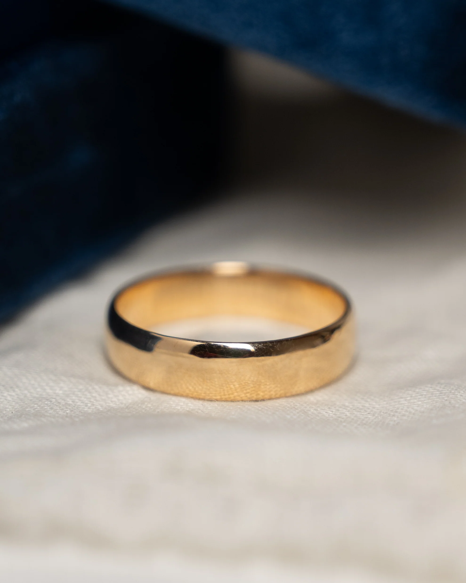Antique 5mm Victorian Men's Wedding Band 18k Rose Gold - Image 6