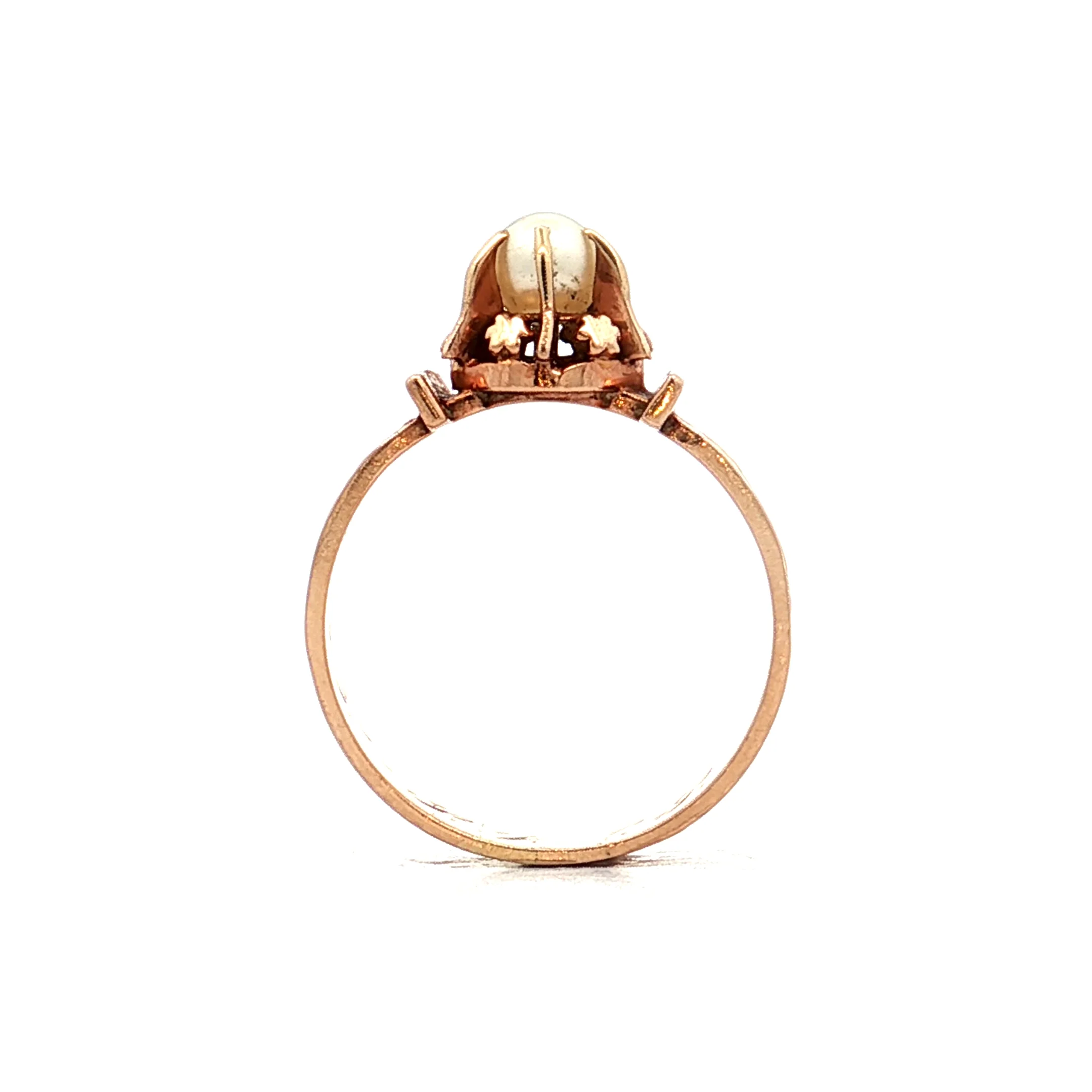 Antique Victorian Pearl Ring 14k Rose Gold - Image 7