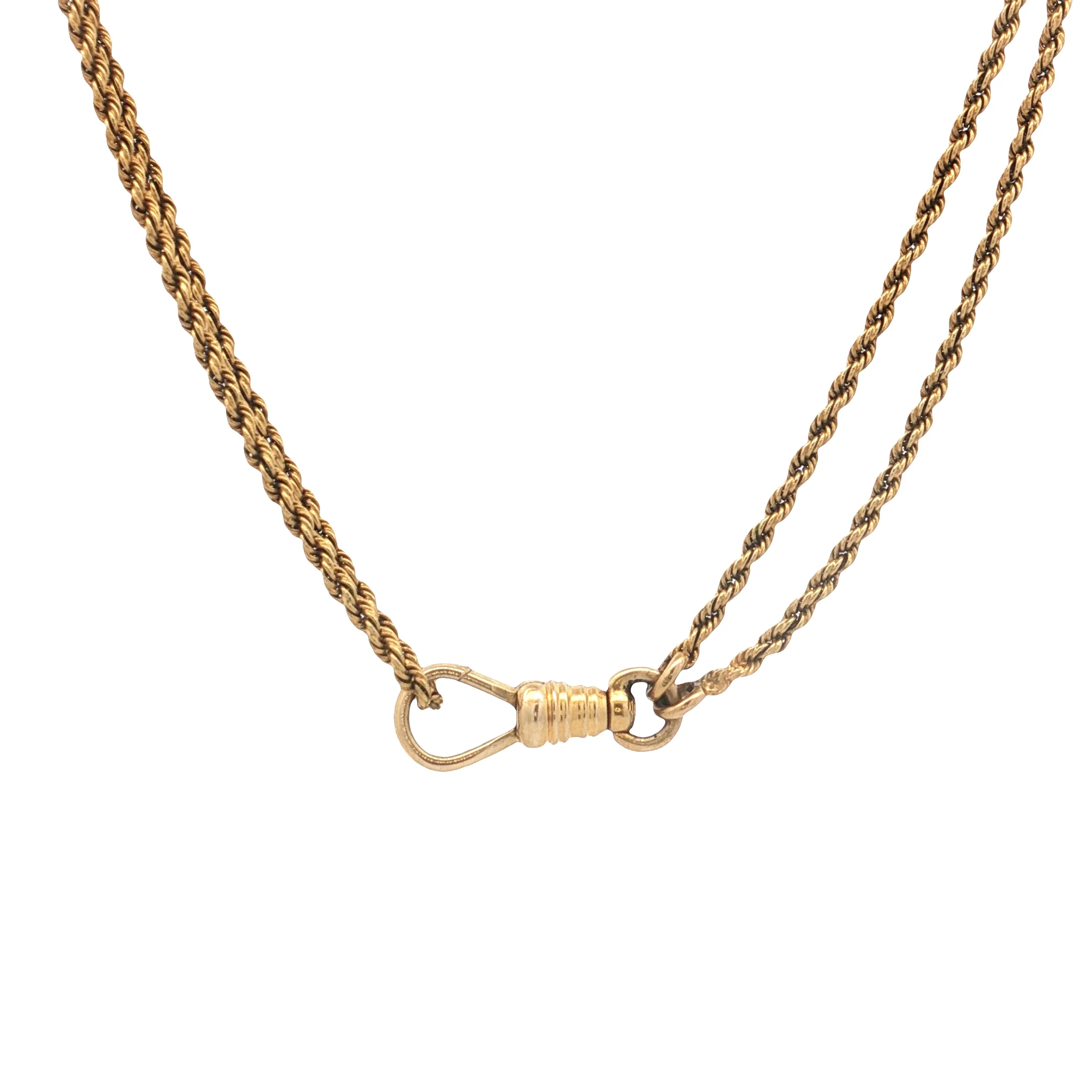 Antique Victorian Rope Chain Necklace 14k Yellow Gold - Image 4
