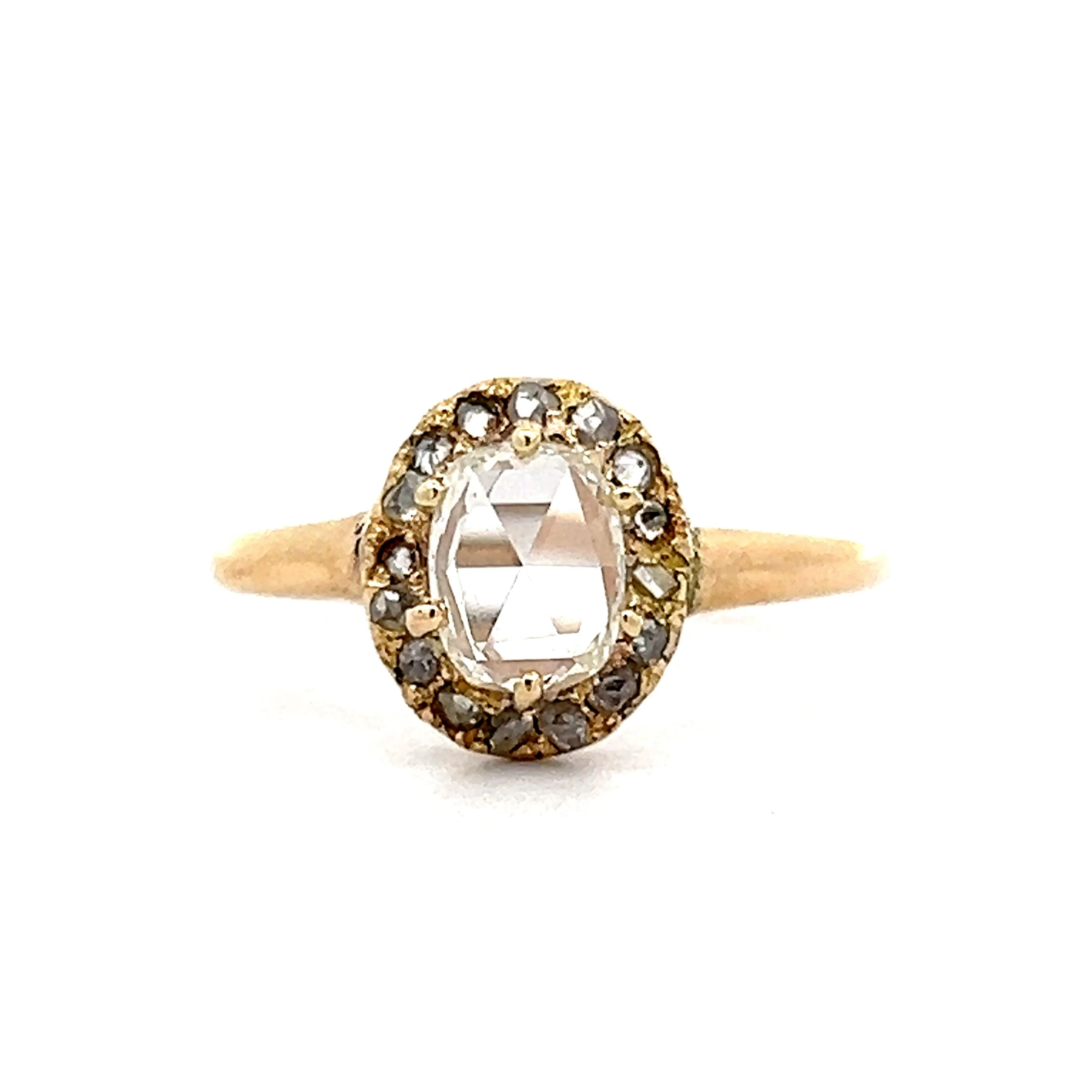 Antique Victorian Rose Cut Diamond Engagement Ring