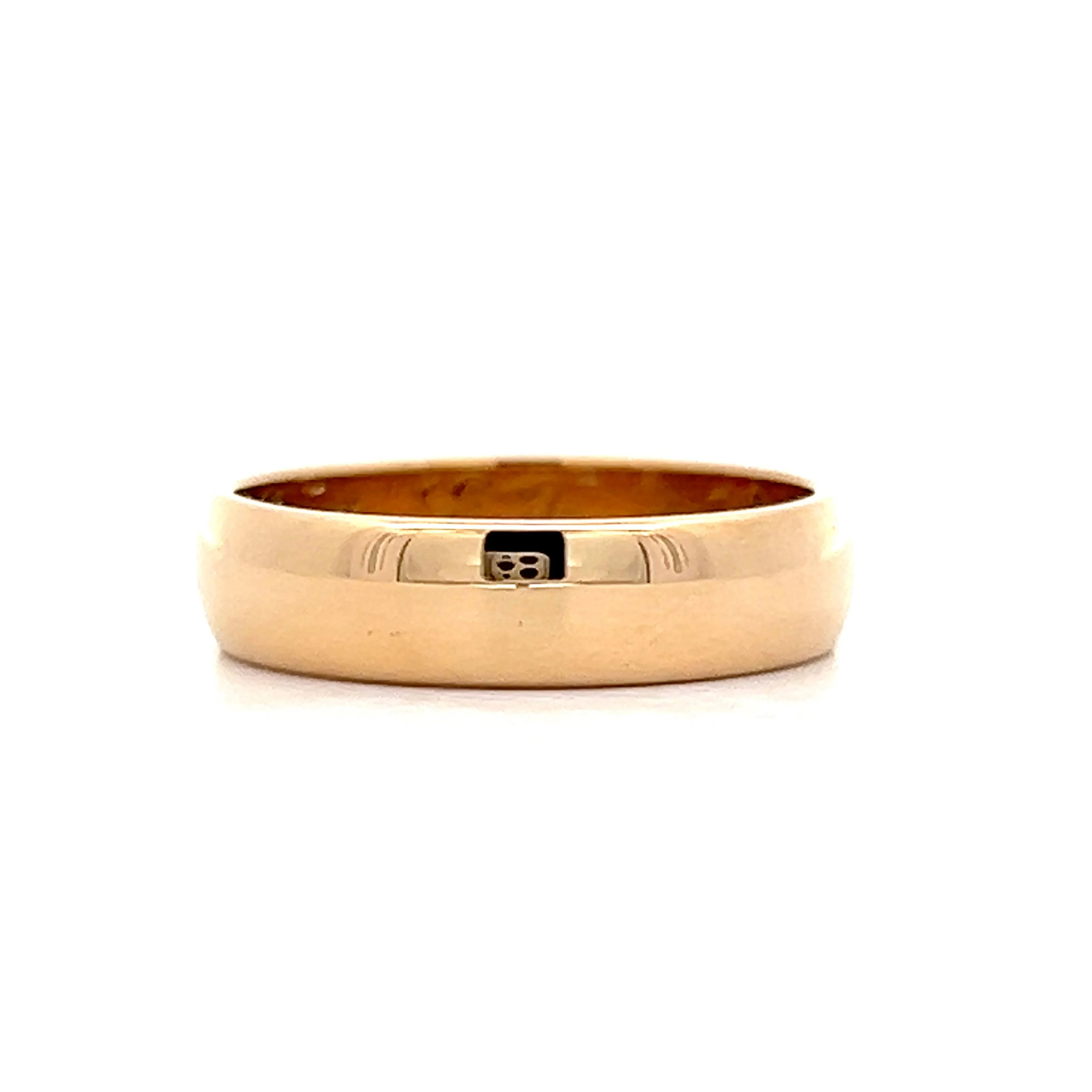Antique Victorian Rounded Flat Edge Band in 18k - Image 2