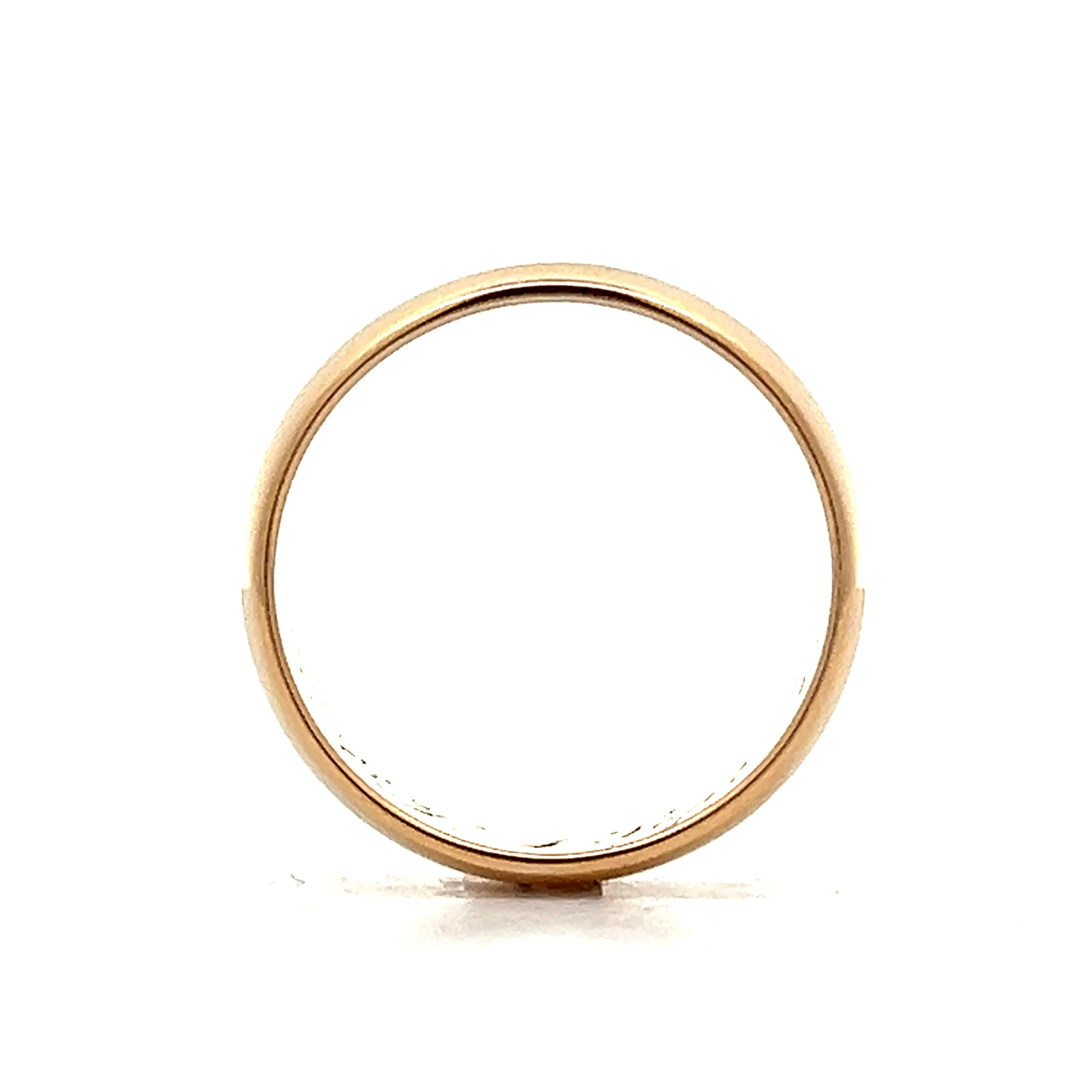 Antique Victorian Rounded Flat Edge Band in 18k - Image 7