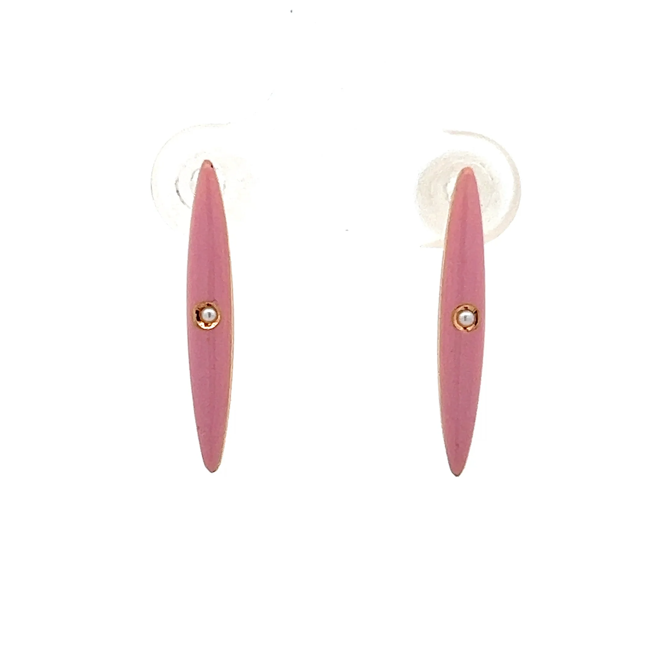 Antique Victorian Seed Pearl Earrings in 14k Rose Gold