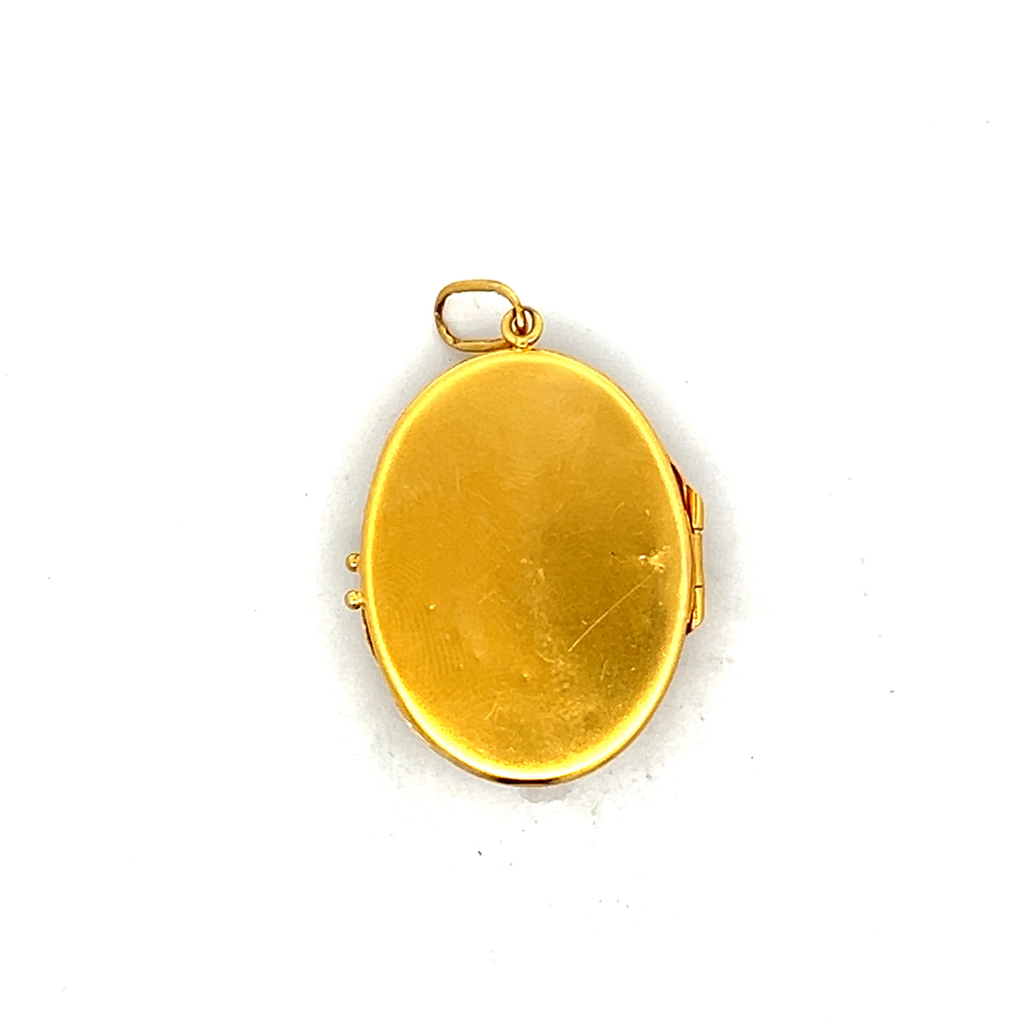 Antique Victorian Skull Locket Garnet Eyes in 14k - Image 2