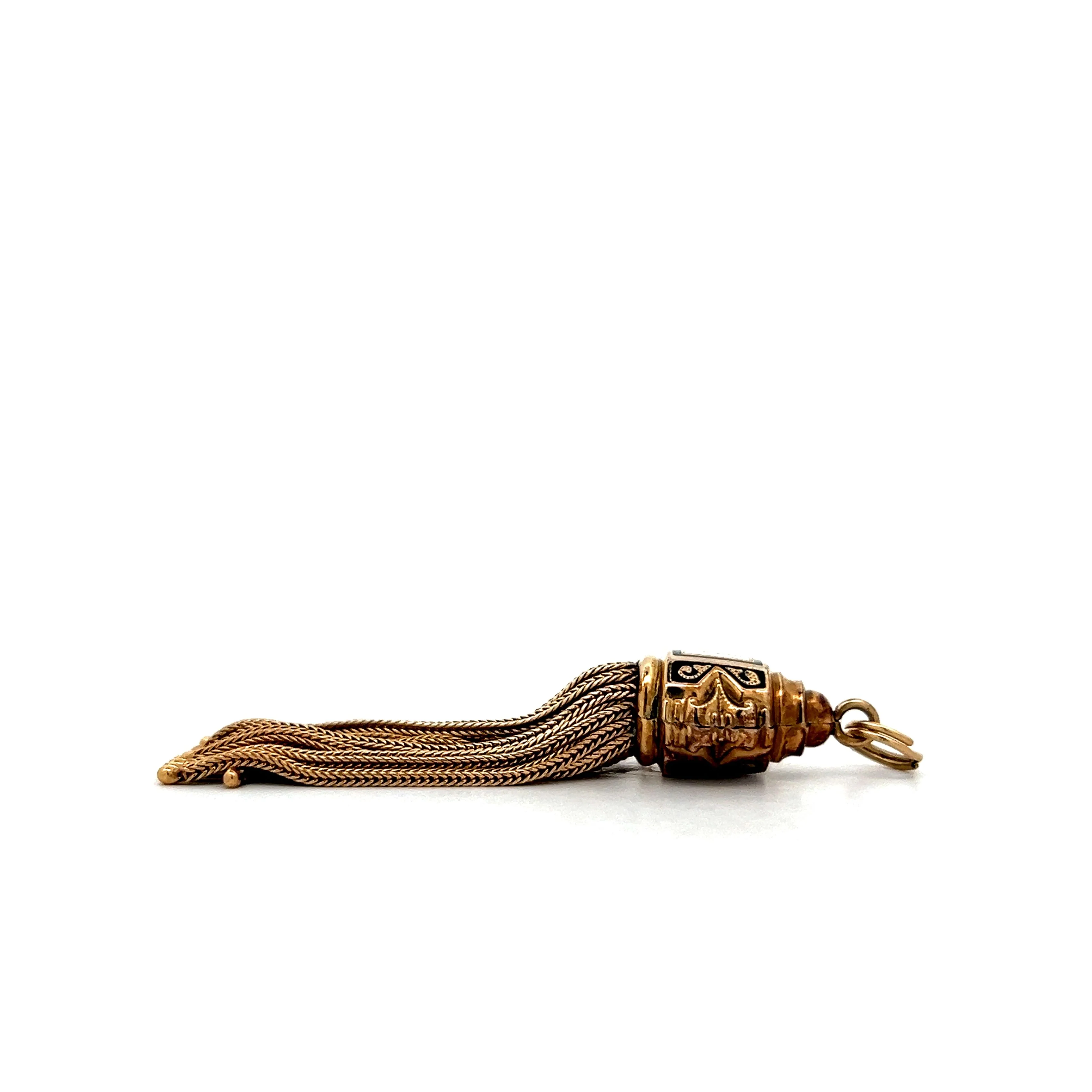 Antique Victorian Tassle Pendant in 14k Yellow Gold - Image 5