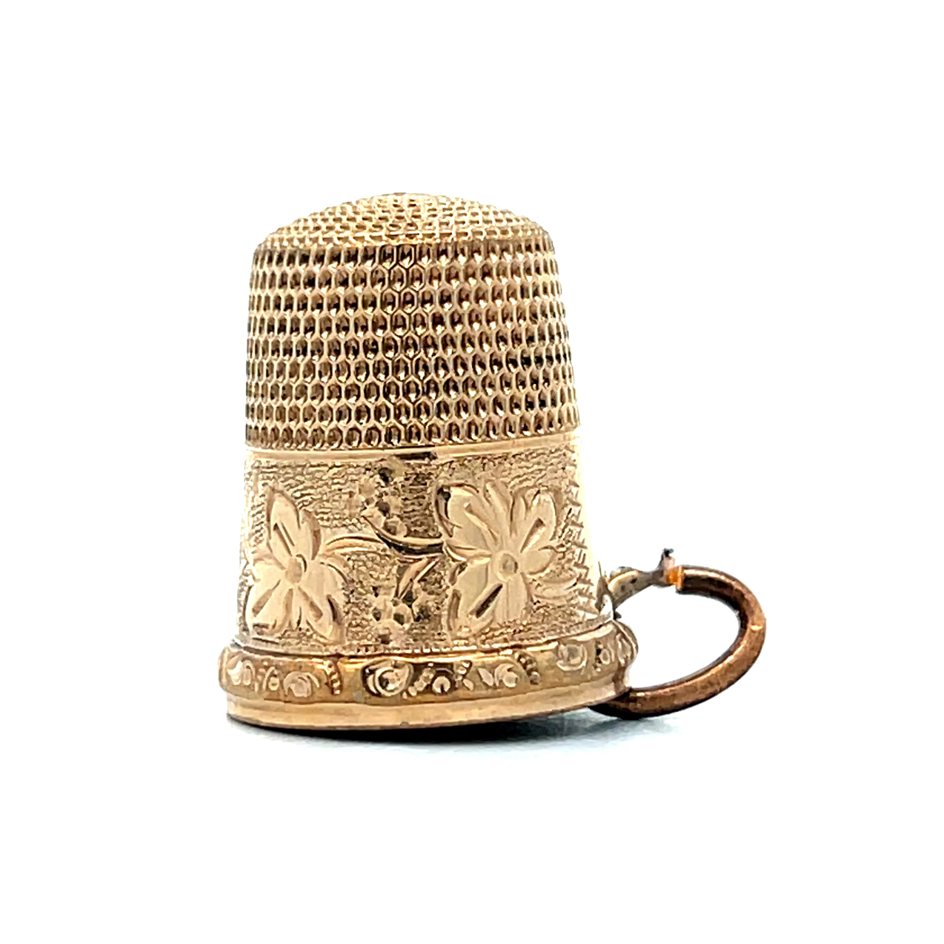 Antique Victorian Thimble Charm in 9k Yellow Gold - Image 2