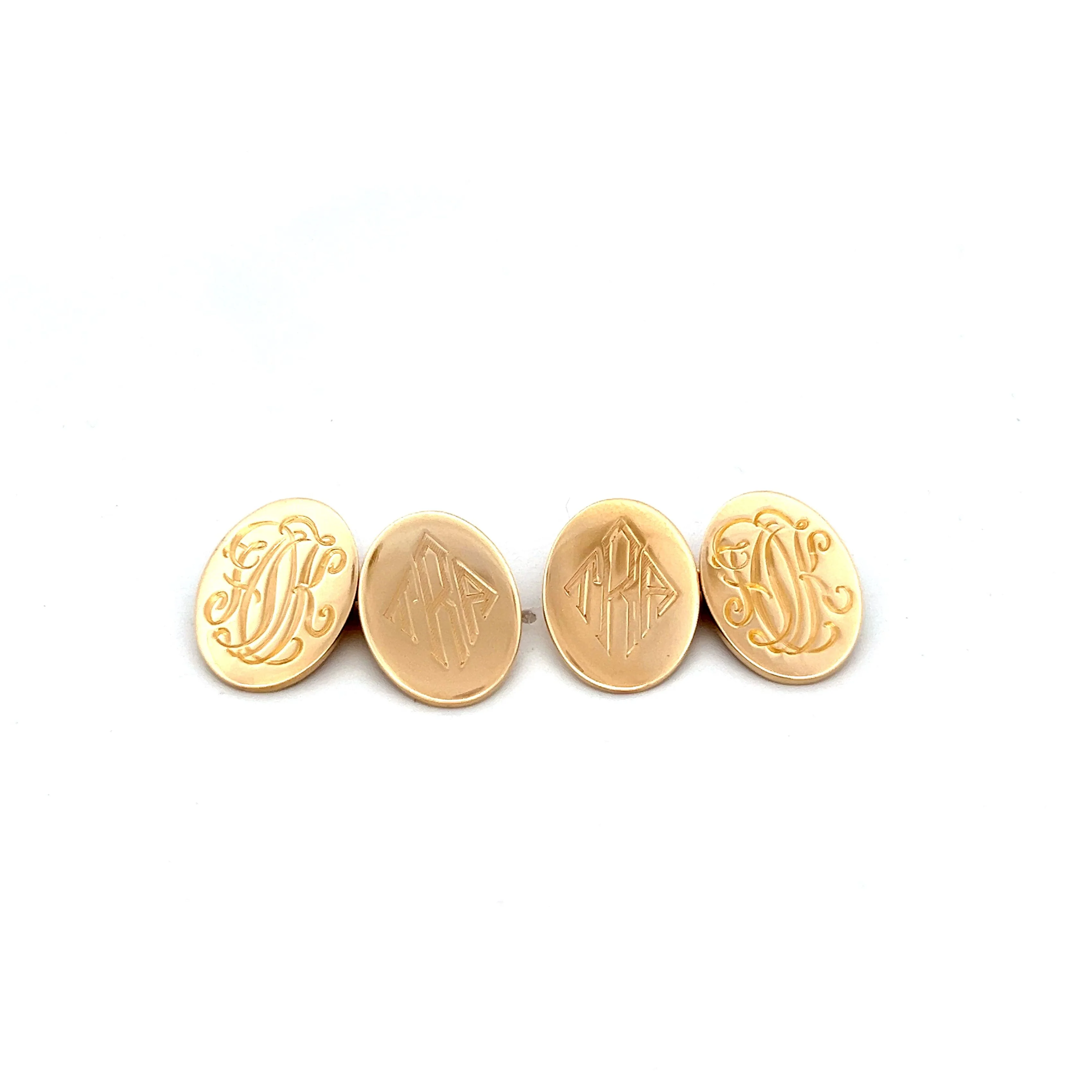 Antique Victorian Tiffany & Co Cufflinks in 14k Yellow Gold