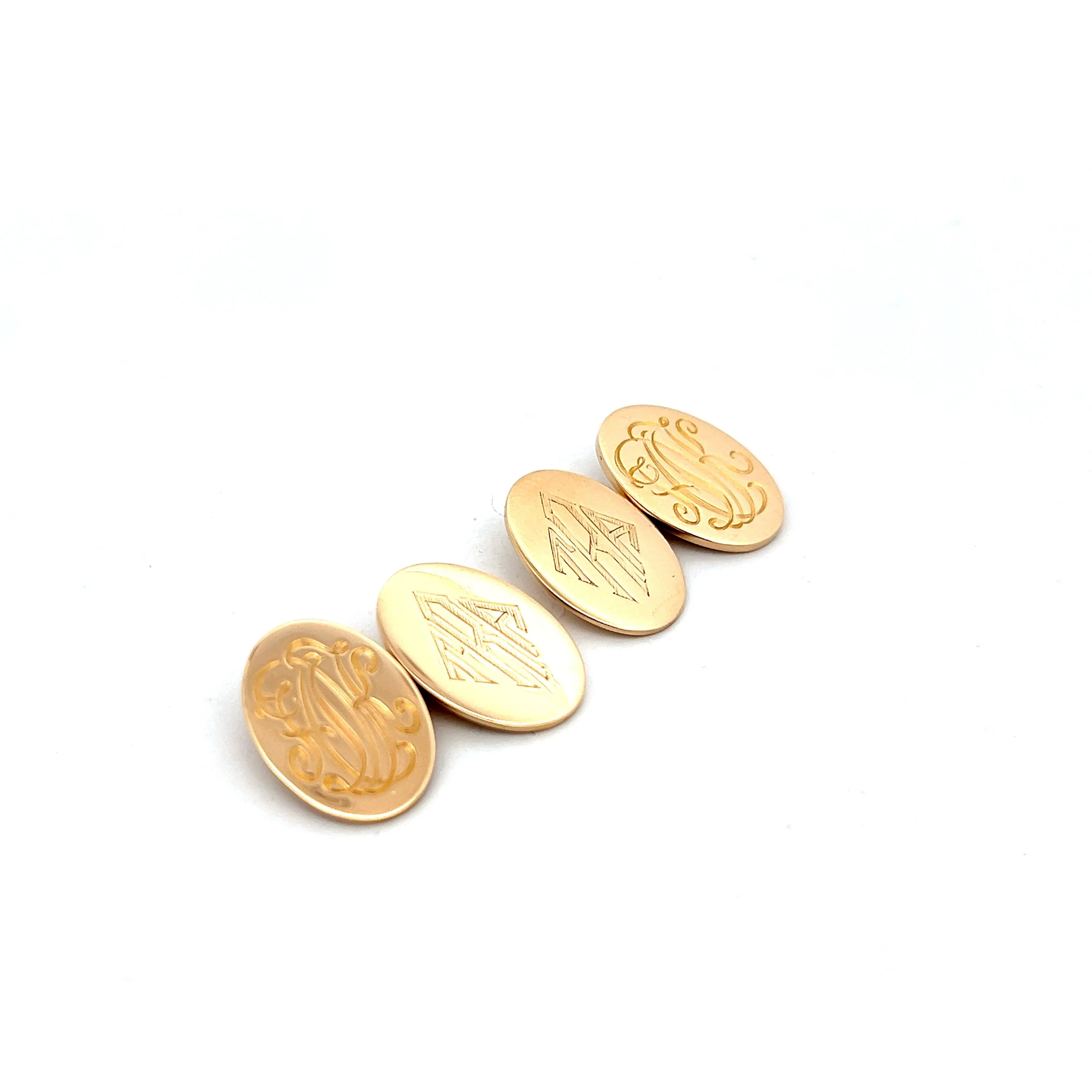 Antique Victorian Tiffany & Co Cufflinks in 14k Yellow Gold - Image 3