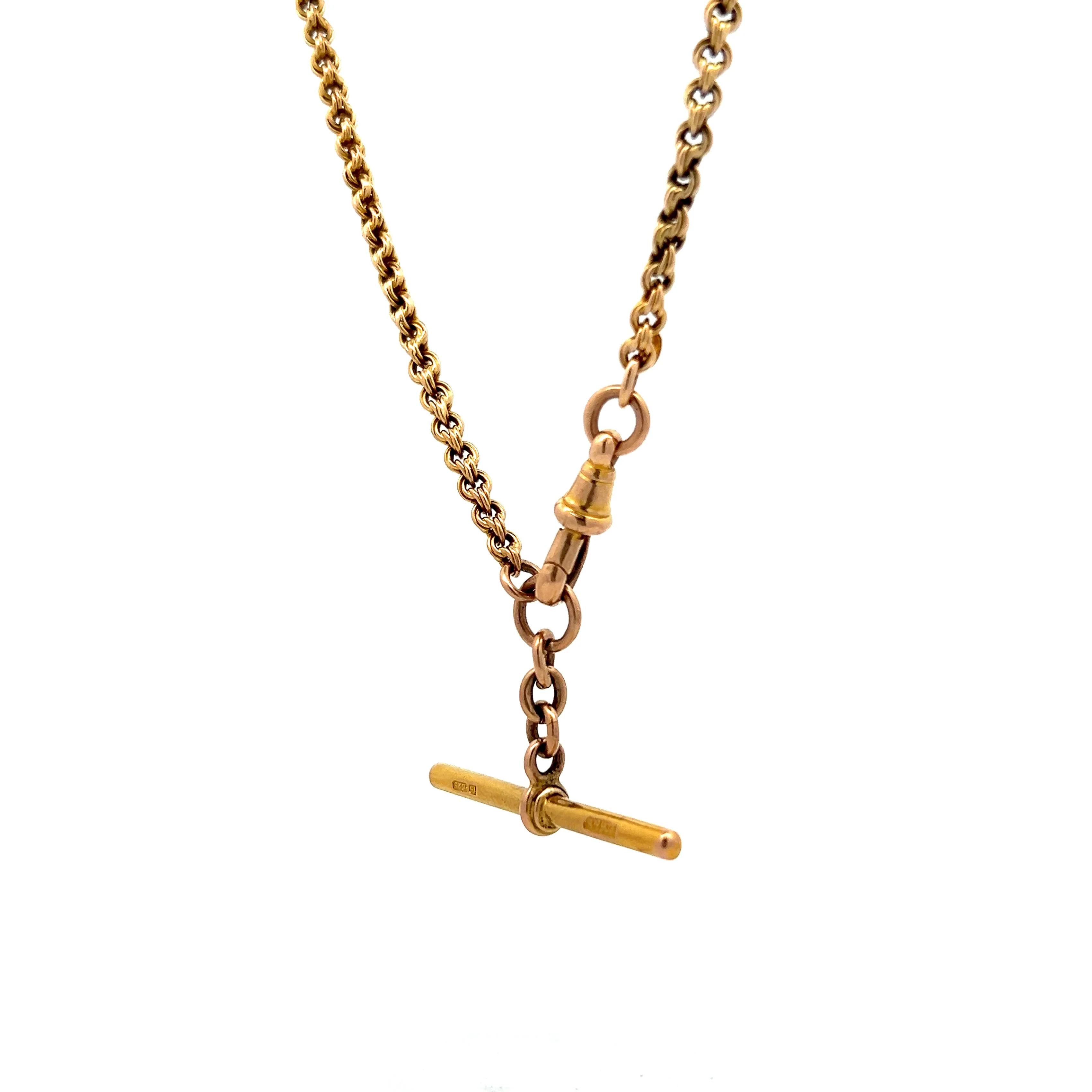 Antique Victorian Toggle Necklace in 15k Yellow Gold - Image 2