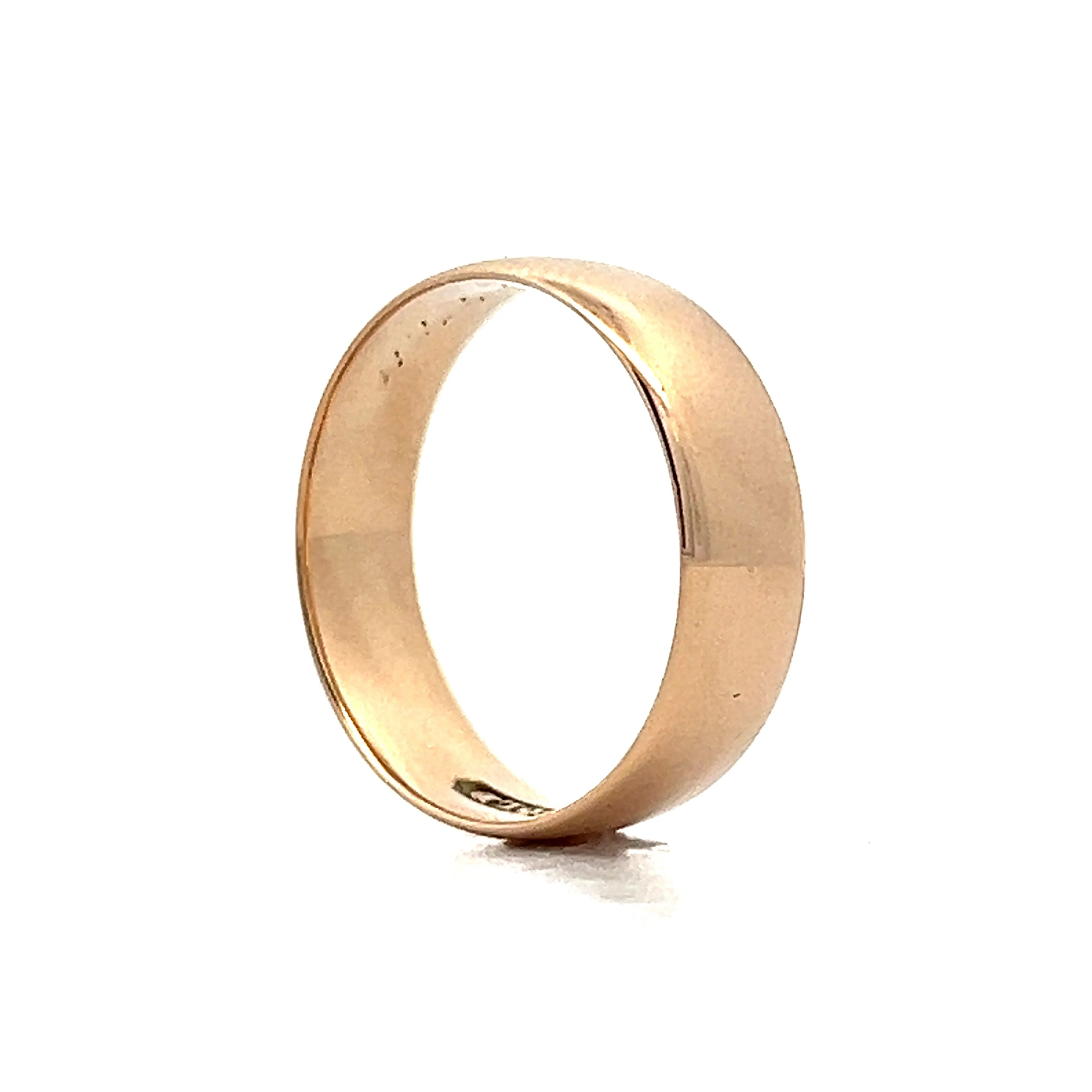 Antique Victorian Wide Wedding Band in 14k Yellow Gold - Image 5