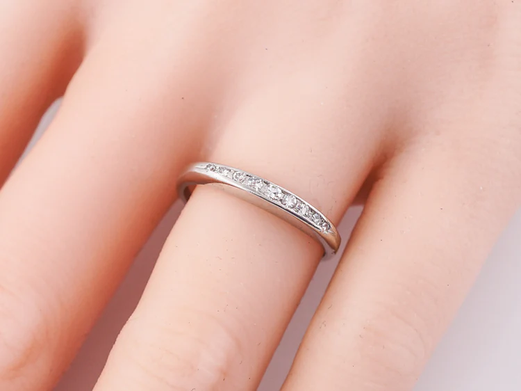 Antique Wedding Band Art Deco .09 Single Cut Diamonds in PlatinumAntique Wedding Band Art Deco .09 Single Cut Diamonds in Platinum - Image 8