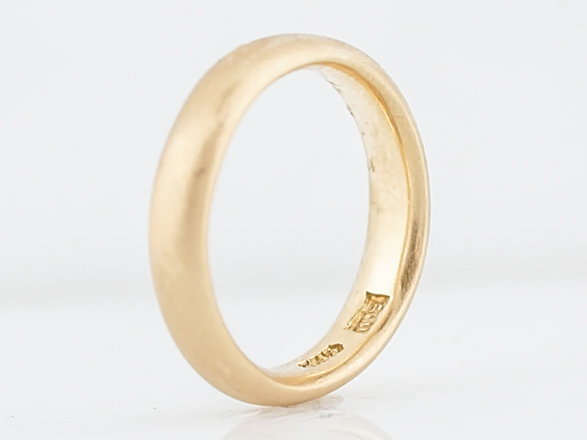 Antique Wedding Band Art Deco in 18k Yellow Gold - Image 3