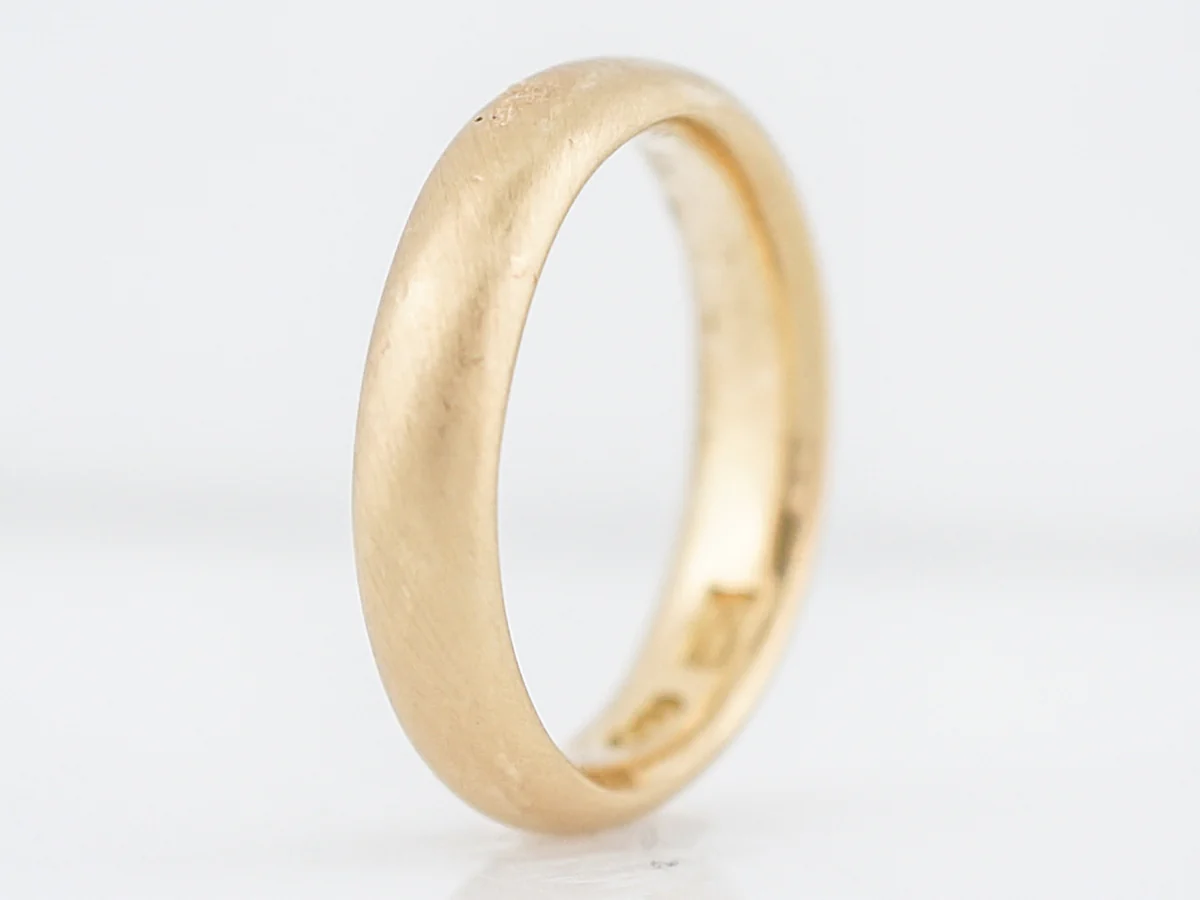 Antique Wedding Band Art Deco in 18k Yellow Gold - Image 4