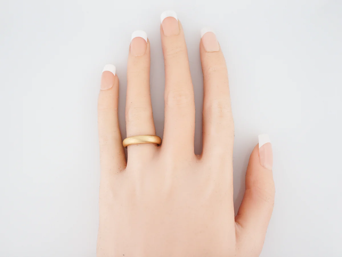 Antique Wedding Band Art Deco in 18k Yellow Gold - Image 5