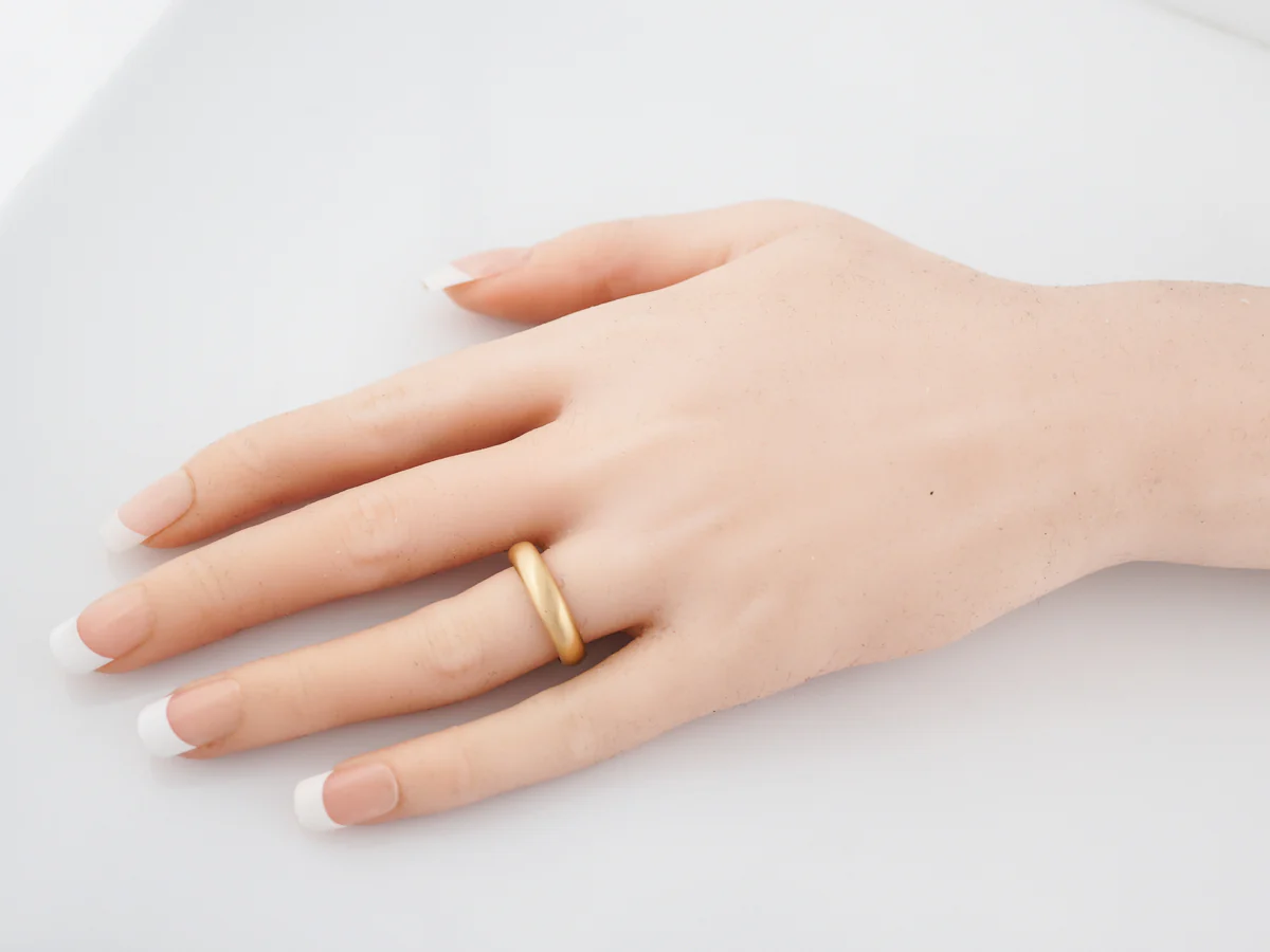 Antique Wedding Band Art Deco in 18k Yellow Gold - Image 6