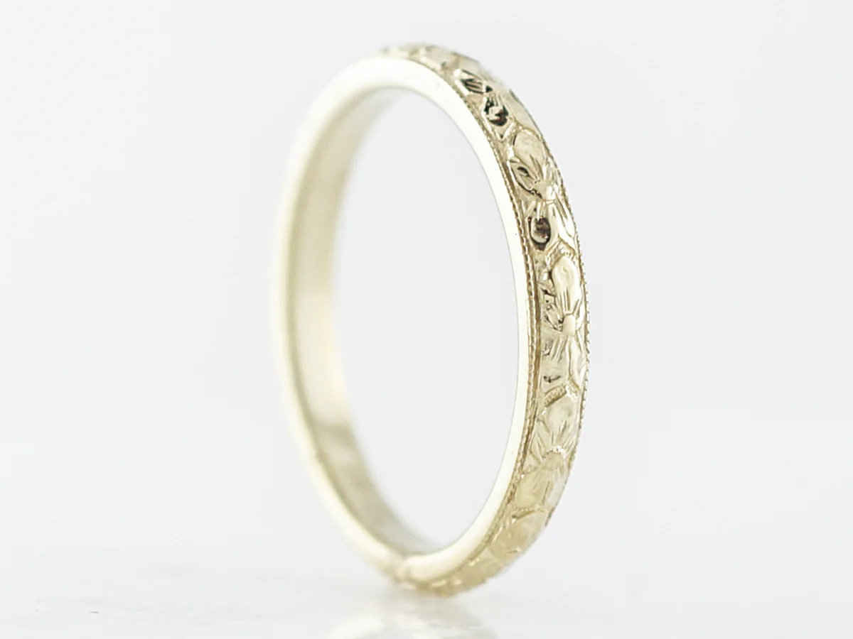 Antique Wedding Band Art Deco in 18k Yellow Gold - Image 3