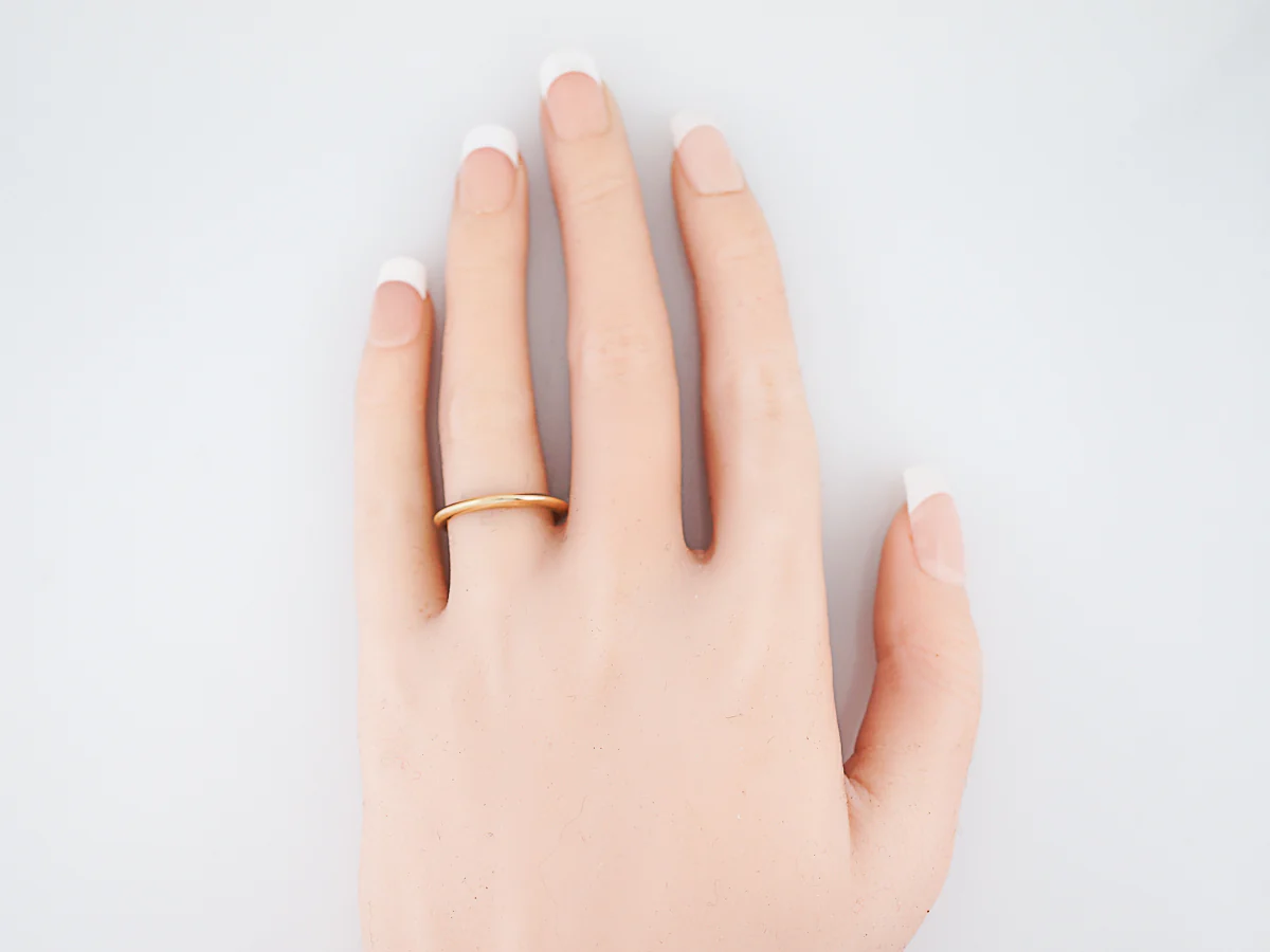 Antique Wedding Band Retro Tiffany & Co in 18k Yellow Gold - Image 4