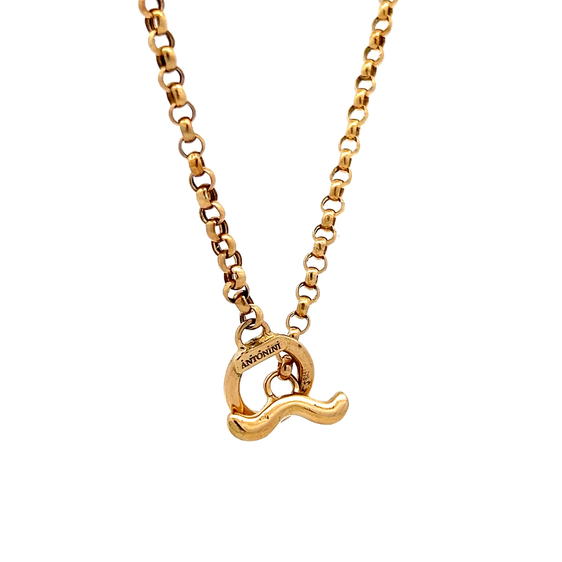 Antonini Lariat Rolo Link Necklace 18k Yellow Gold - Image 2