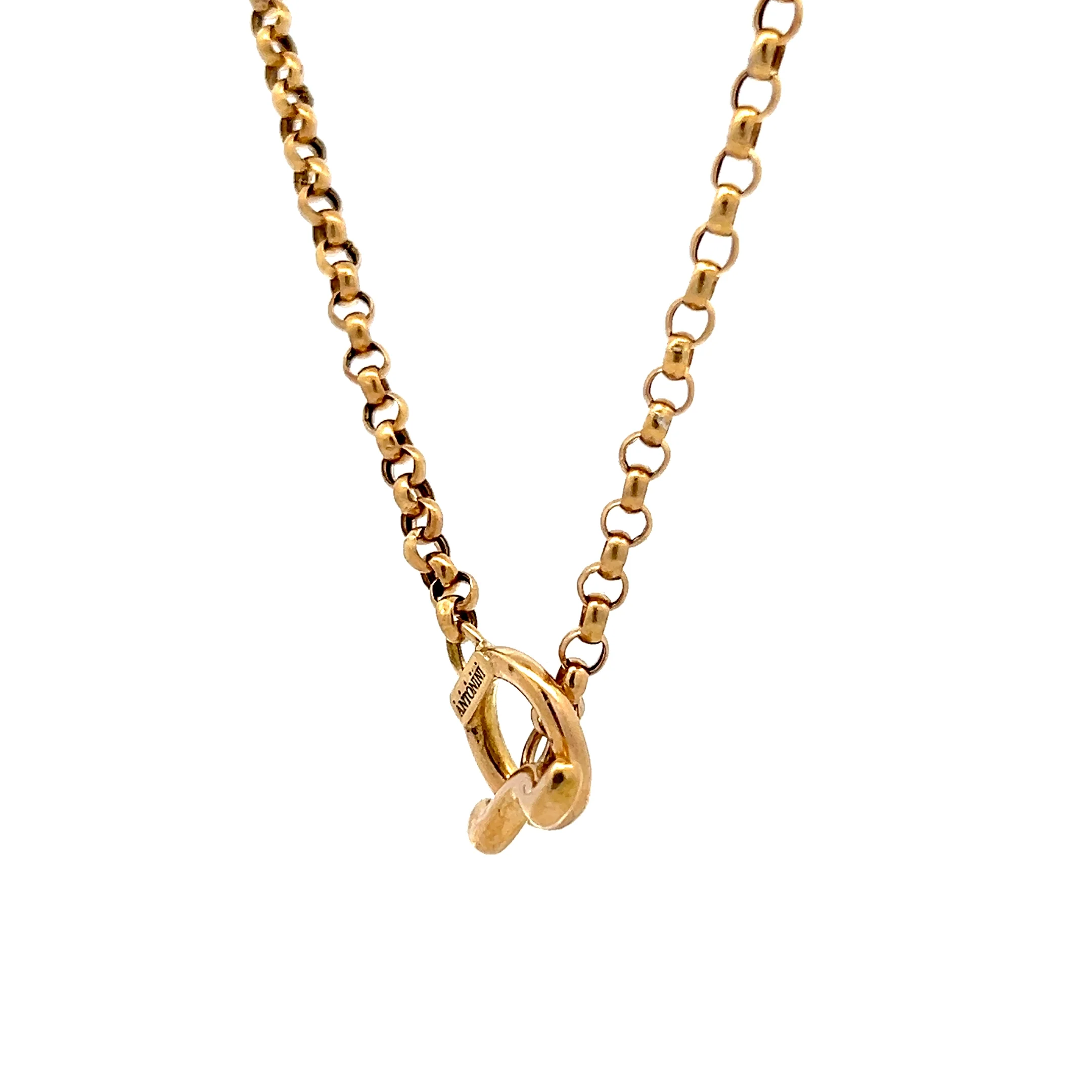 Antonini Lariat Rolo Link Necklace 18k Yellow Gold - Image 3