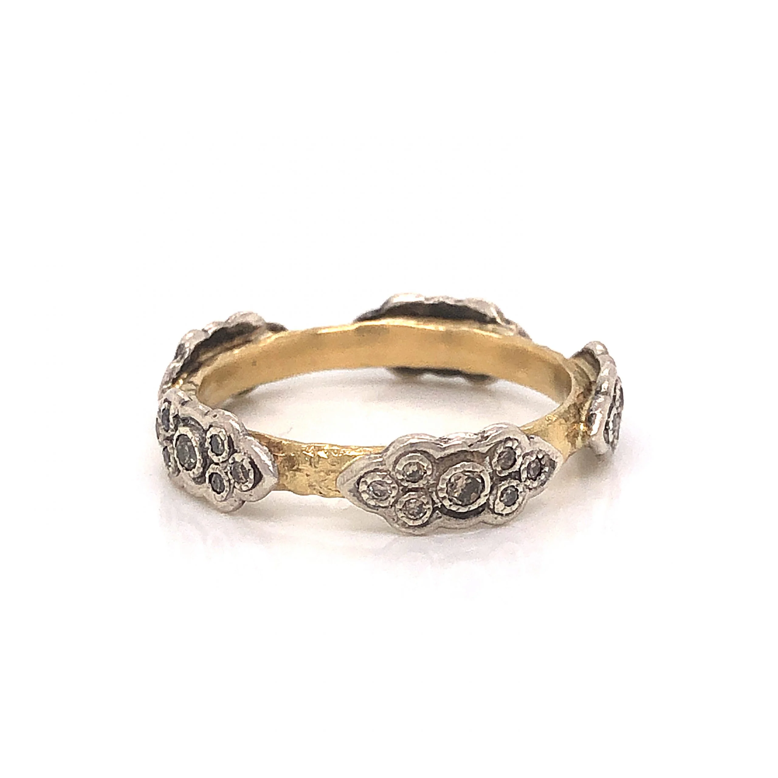 Armenta Diamond Stacking Ring in Silver & 18k Gold - Image 2