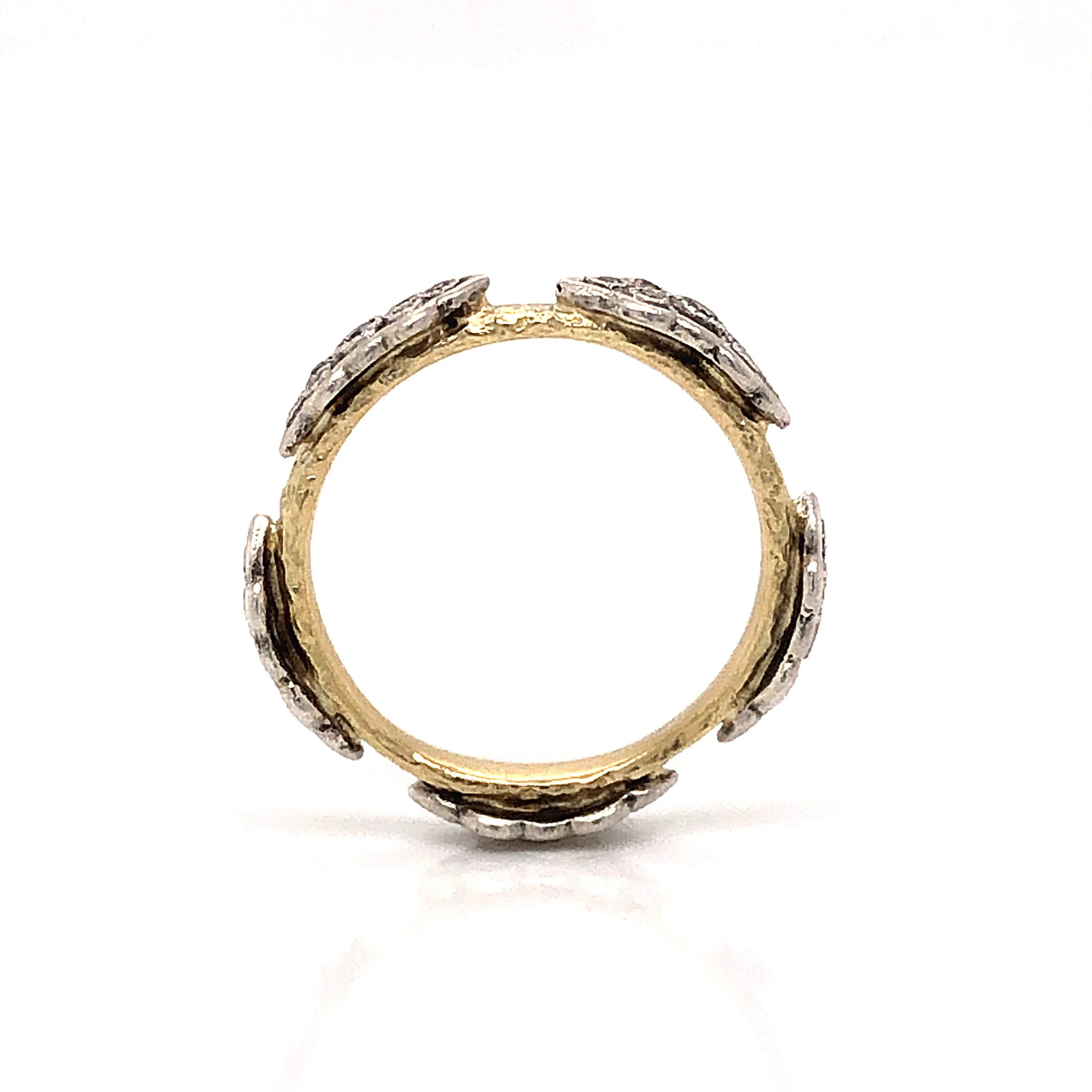 Armenta Diamond Stacking Ring in Silver & 18k Gold - Image 3