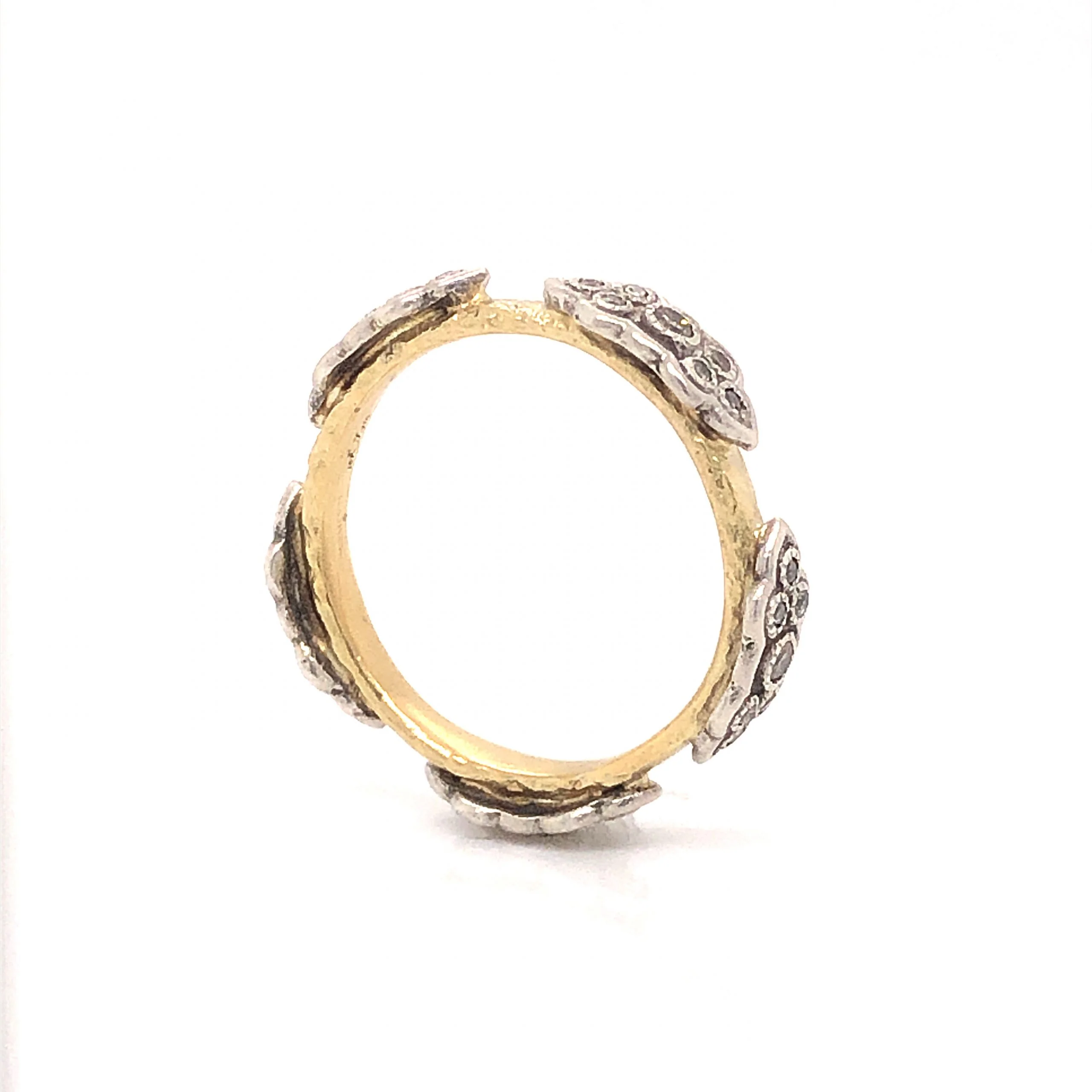 Armenta Diamond Stacking Ring in Silver & 18k Gold - Image 4
